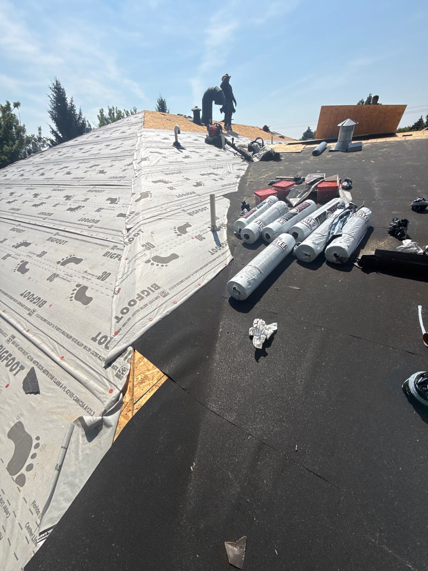 Boise Commercial Roof Replacement with Brown Architectural Shingles by Olive Roofing