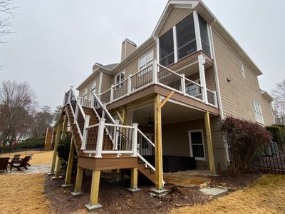 Elevated Composite Deck and Screened Porch Build in Roswell