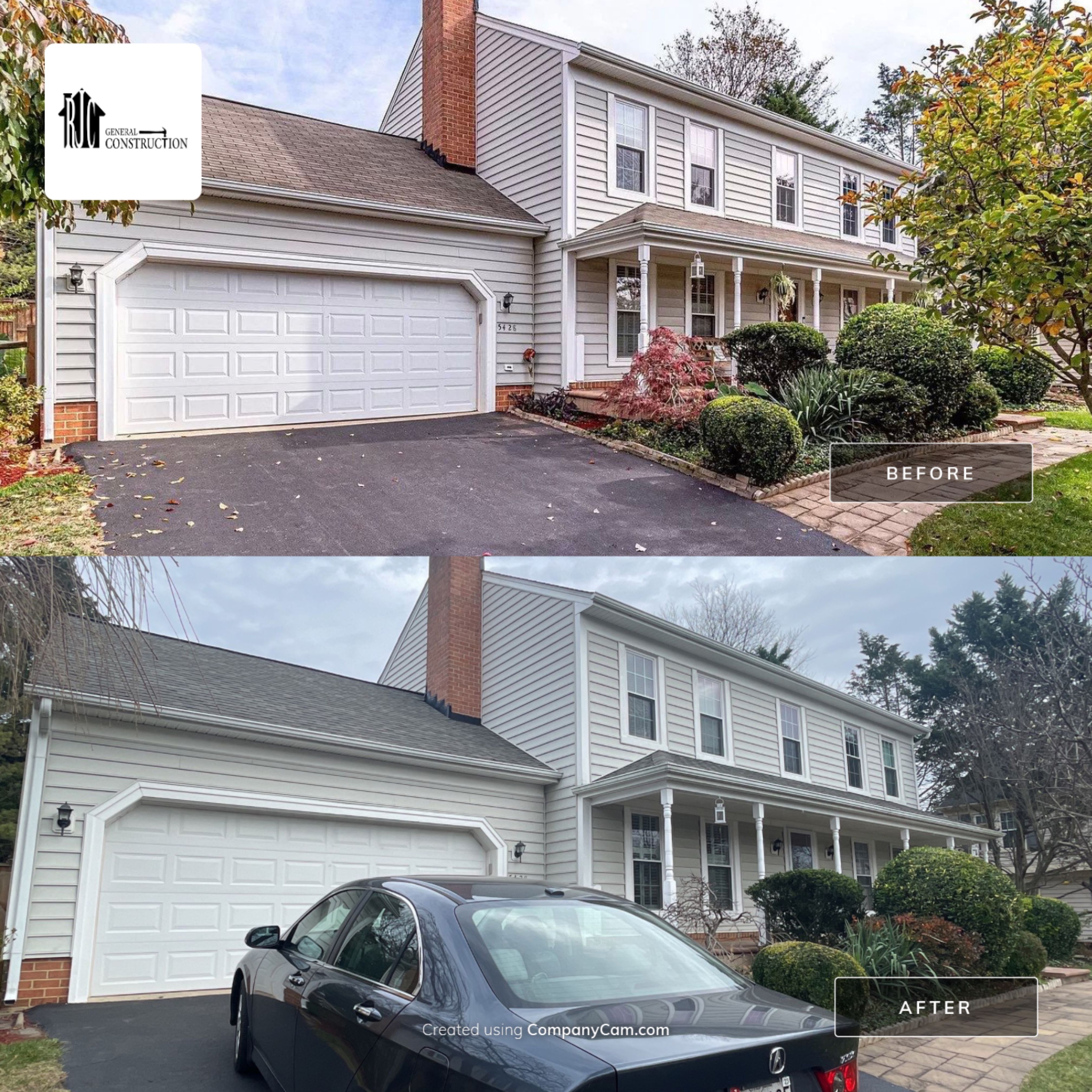 Residential Roofing Installation using CertainTeed by RJC General Construction, LLC.