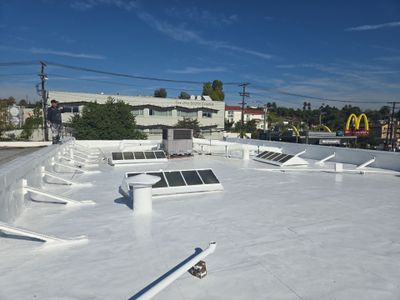 Commercial Roofing Installation using ASC Silicone Membrane