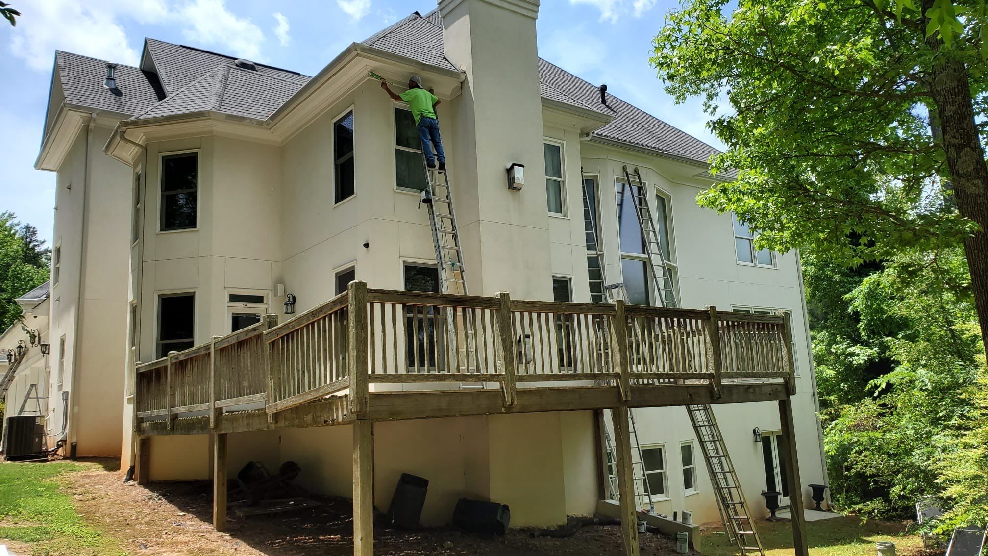 Full Exterior Stucco Painting and Trim Update in Atlanta by Swift Home Renovations