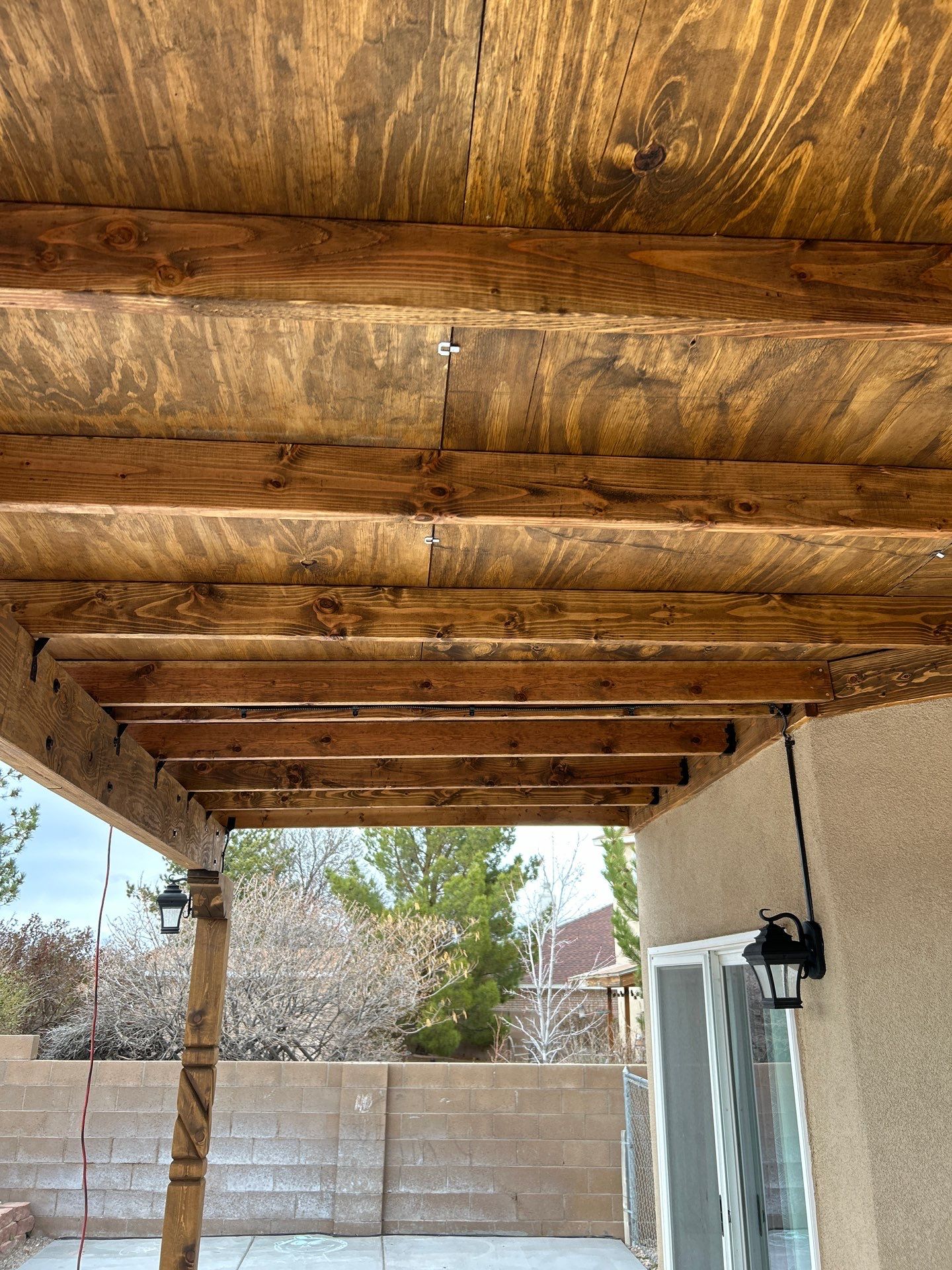 Patio Cover using Carved Douglas Fur by Rio Grande Building & Storage
