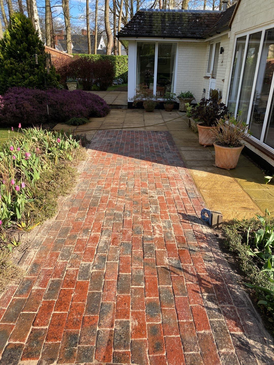Patio Area Spring Clean using honda 21 ltr/min by Ges Exterior Cleaning ltd