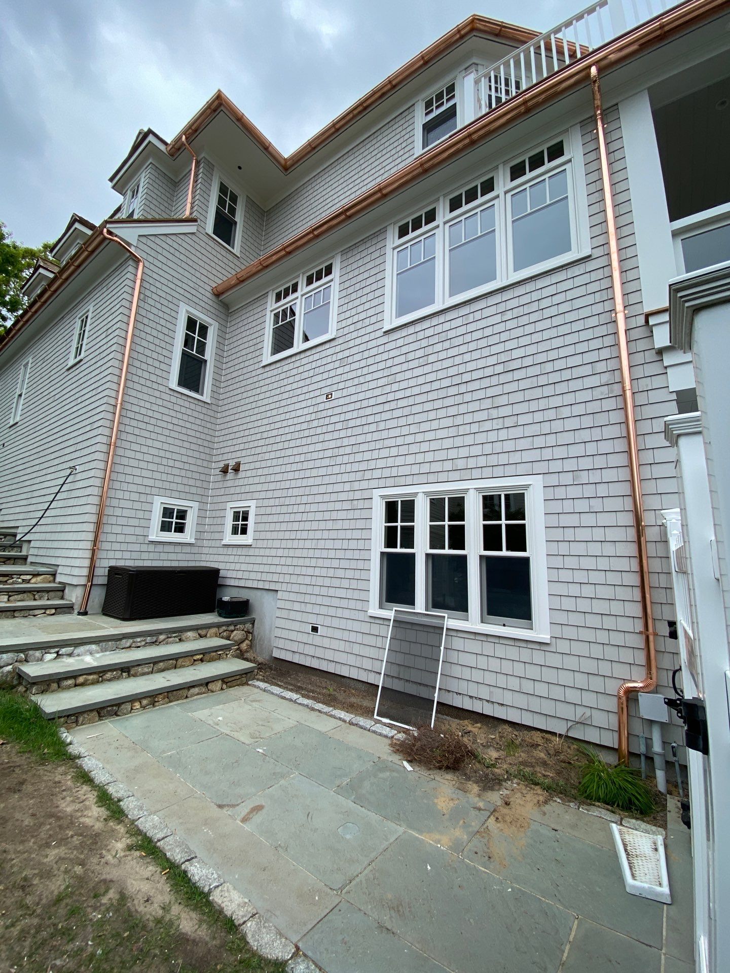 Half Round Copper Gutter Installed in Mashpee, MA by Gutter Pro Enterprises