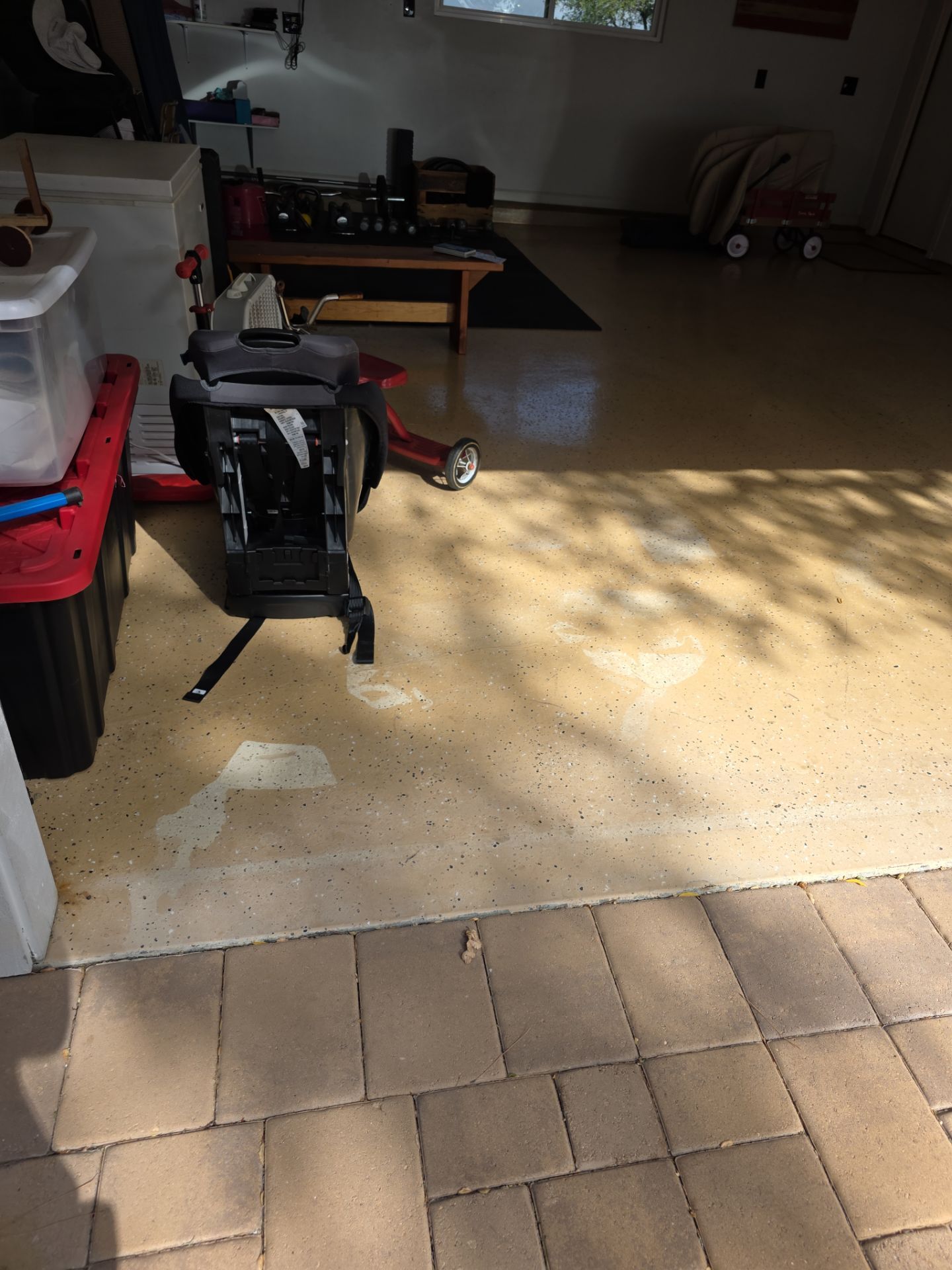 Atascadero Garage Floor Coating with Outback Simiron Decorative Chips by MGP Coatings