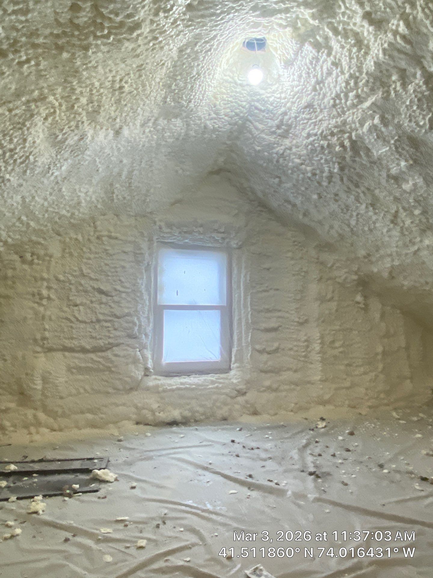 Attic Insulation using open cell spray foam by NYS Foam & Energy