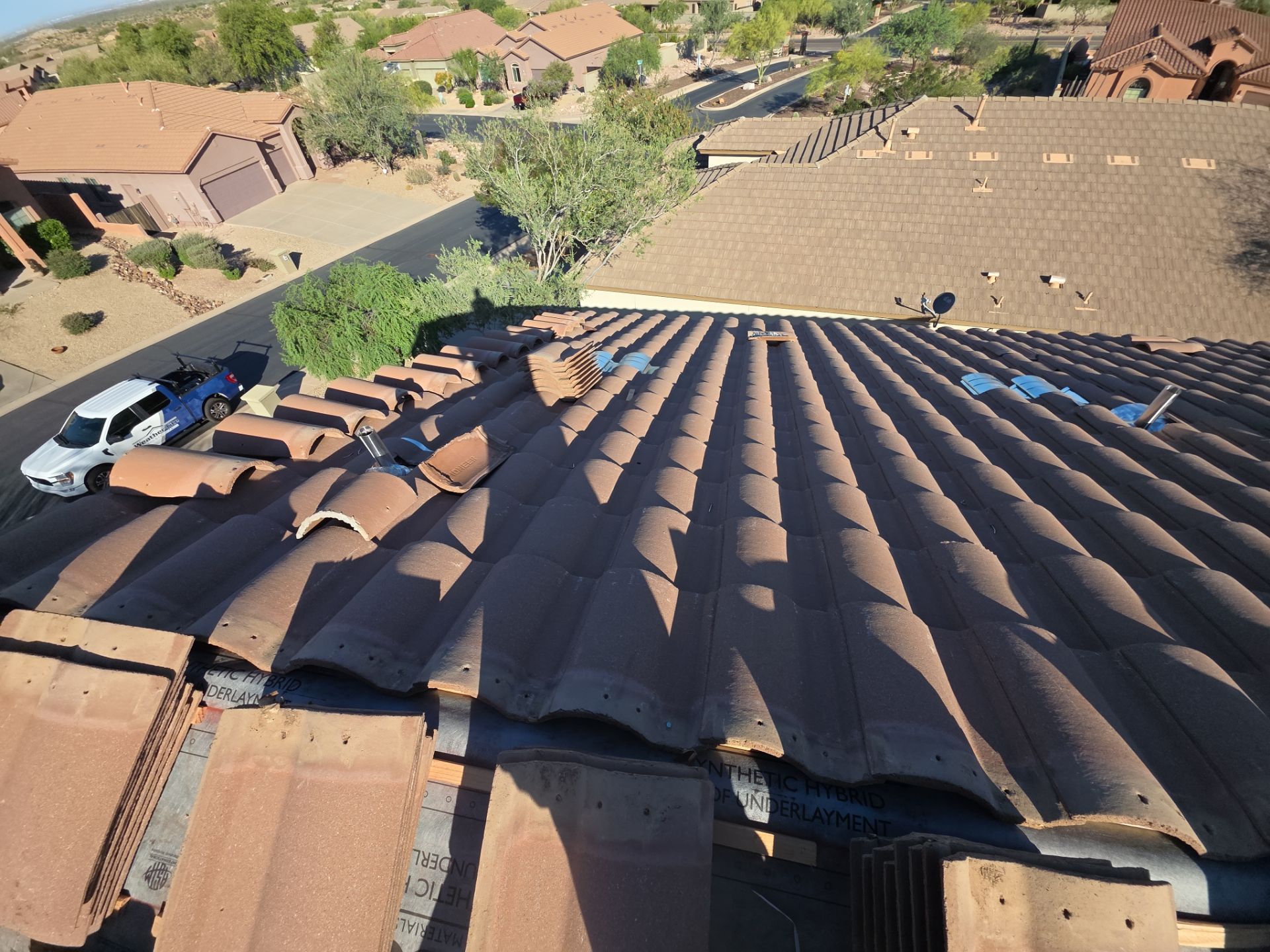 Tile Reset using Concrete Tiles in Gold Canyon by Weather-Tite Roofing