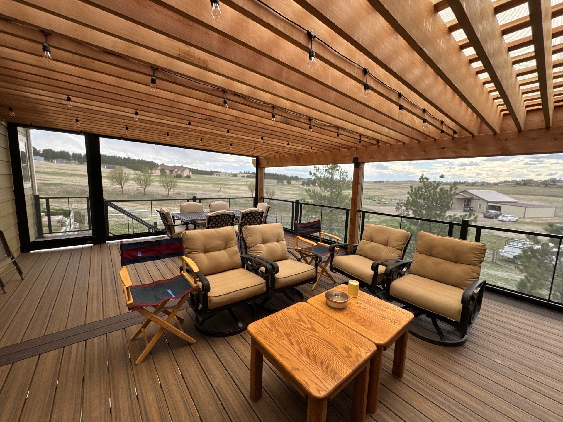 Motorized Screens using Progressive MagnaTrack Screens by Outdoor Solutions Colorado