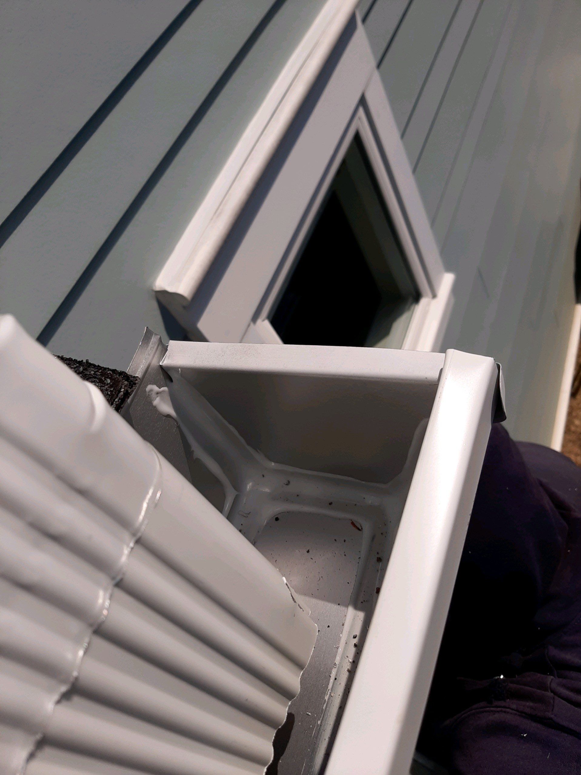 Gutter Installation Using White K-Style 6 Inch Seamless Gutters by Gutter Professors