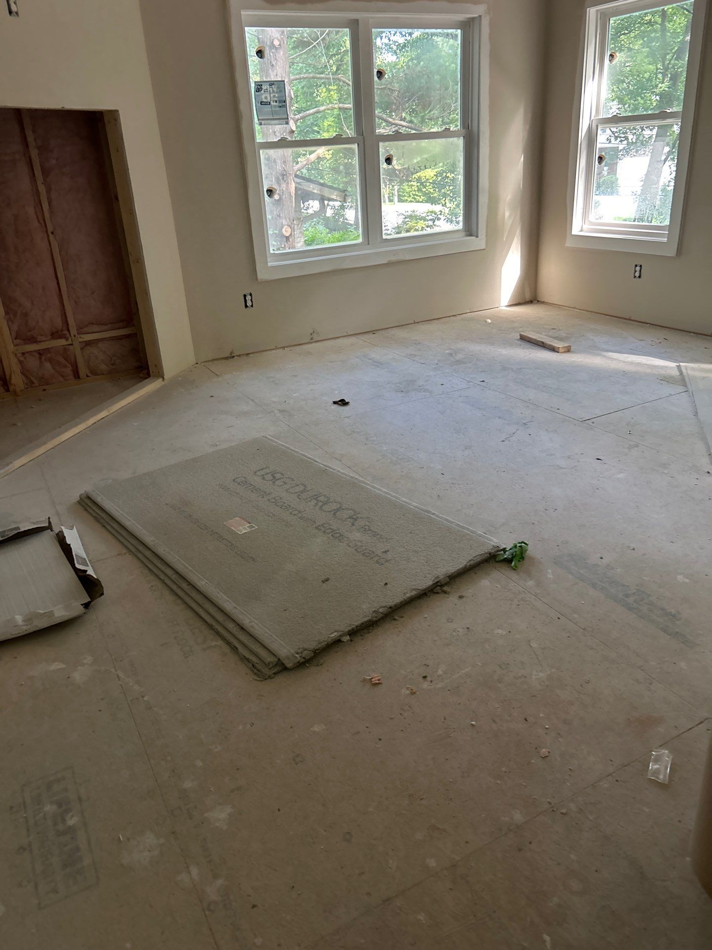 Remodel with existing and new white oak by Footprints Floors of East Atlanta