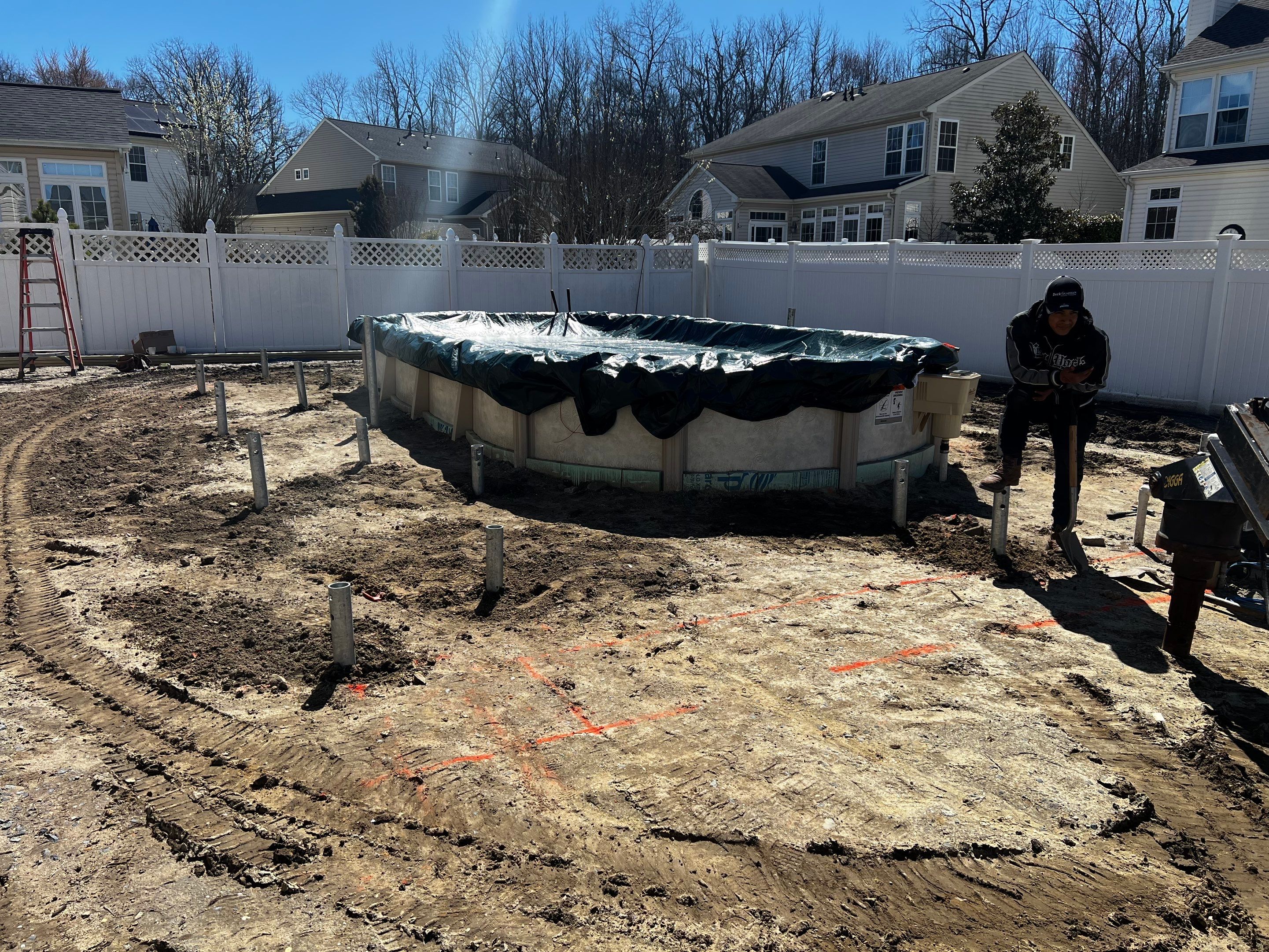 new pool deck in Howell by deck guardian