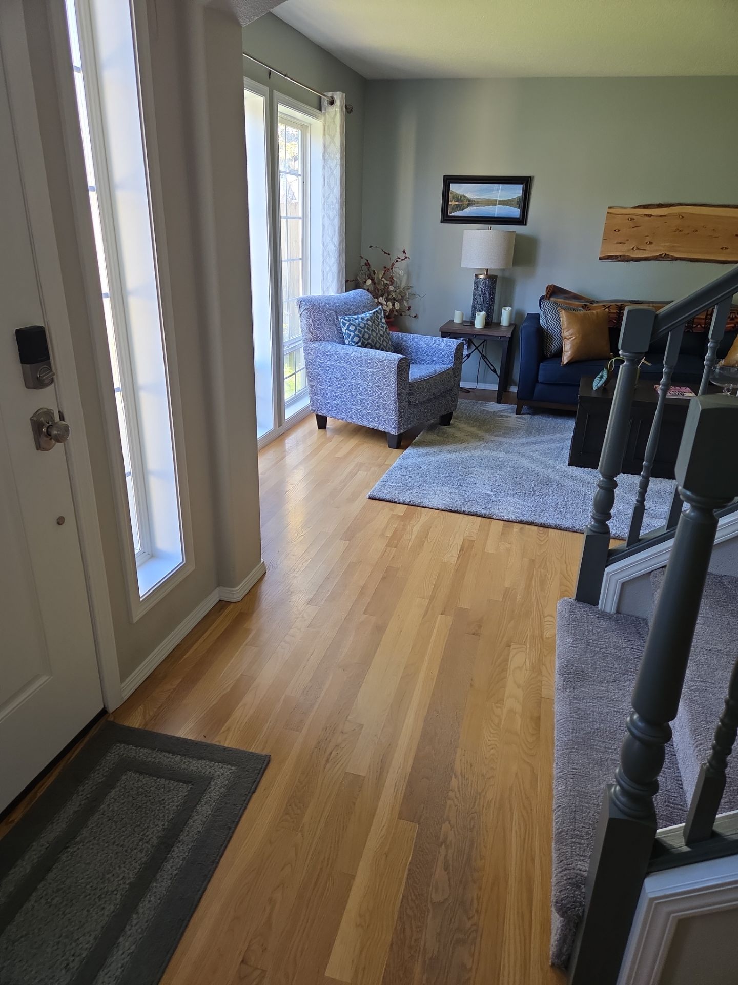 Natural Oak Hardwood Flooring Refinish in Milwaukie by American Made Construction