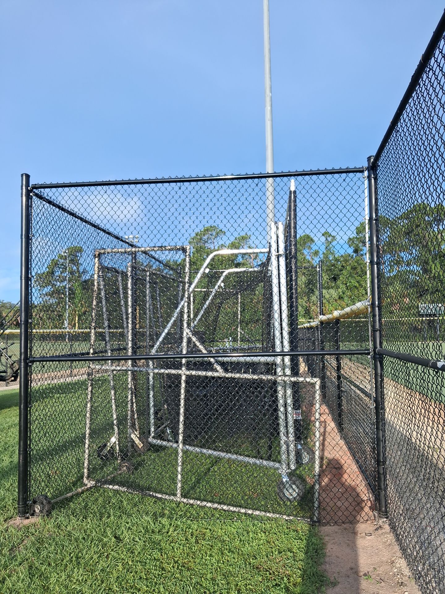 Commercial Black Chain Link Fence Installation in North Port by True Fence LLC