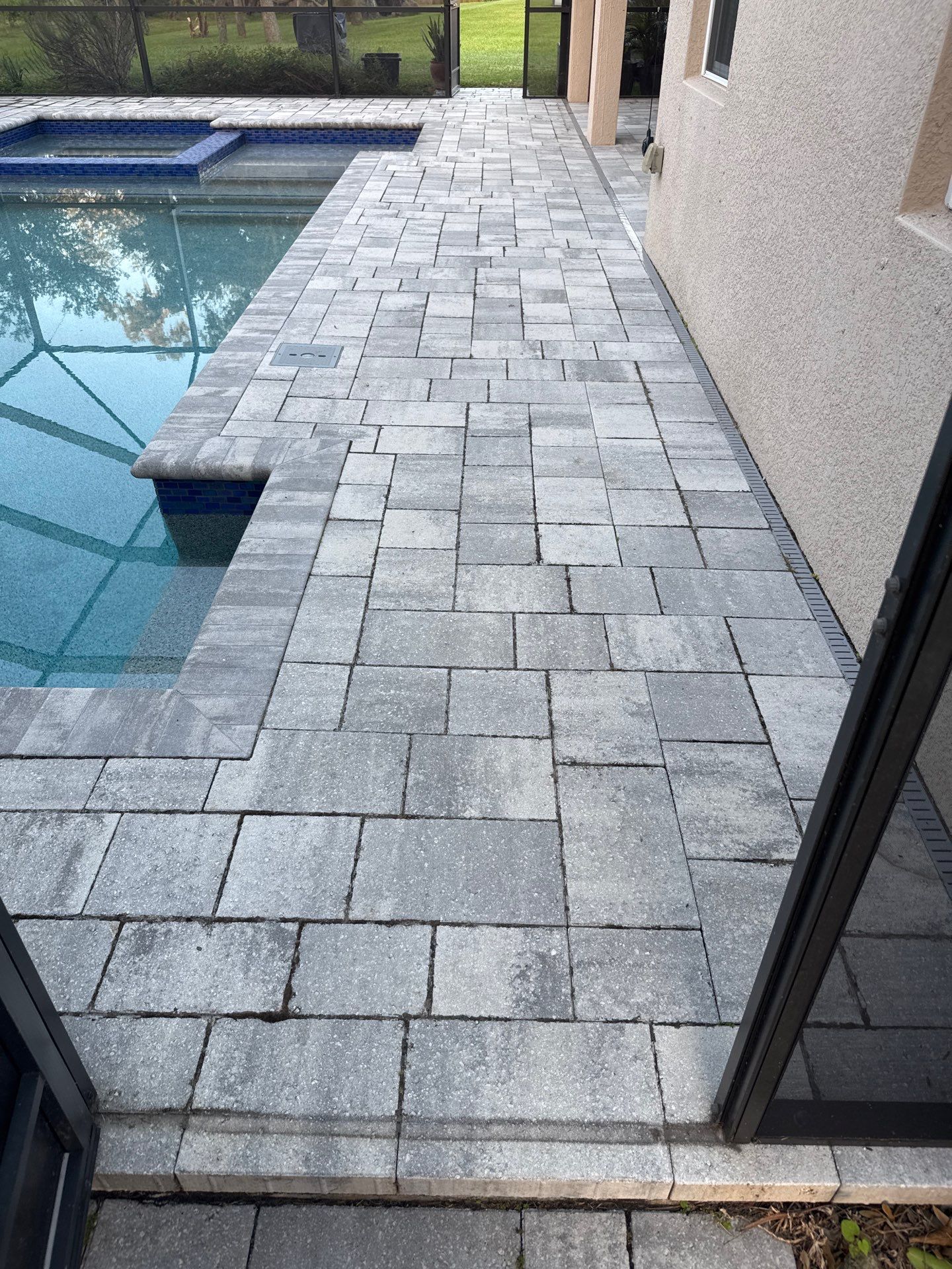 Paver Pool Deck Cleaning in Ellenton, FL by Sunshine AquaWash