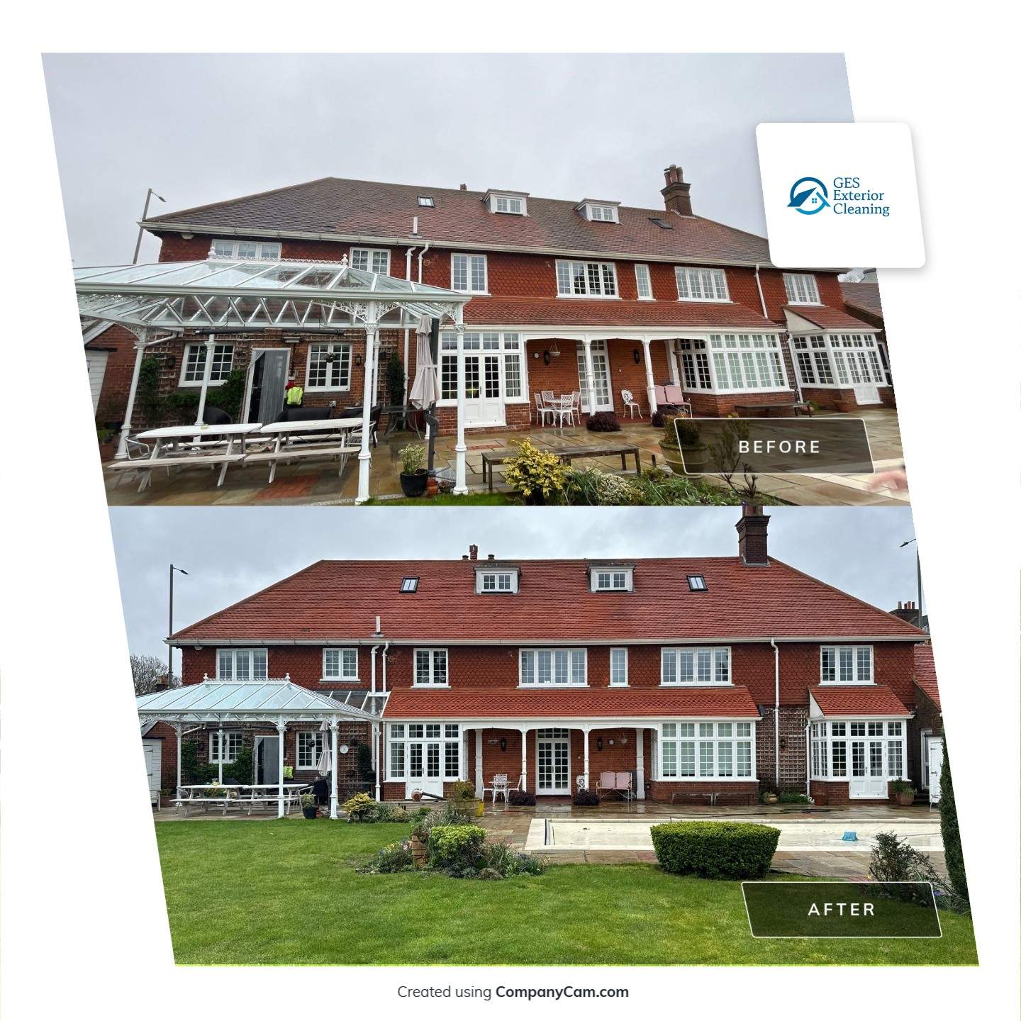 Roof Clean  - Moss Removal - Gutter Clean using Honda 15lpm Low Pressure Washing Machine by Ges Exterior Cleaning ltd