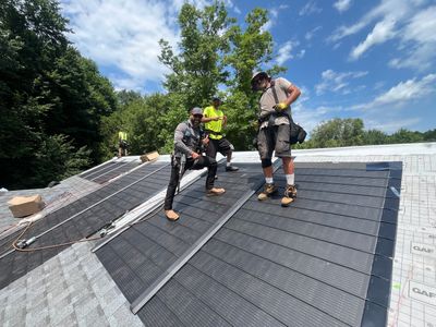 Solar Roof Installation using GAF Solar 