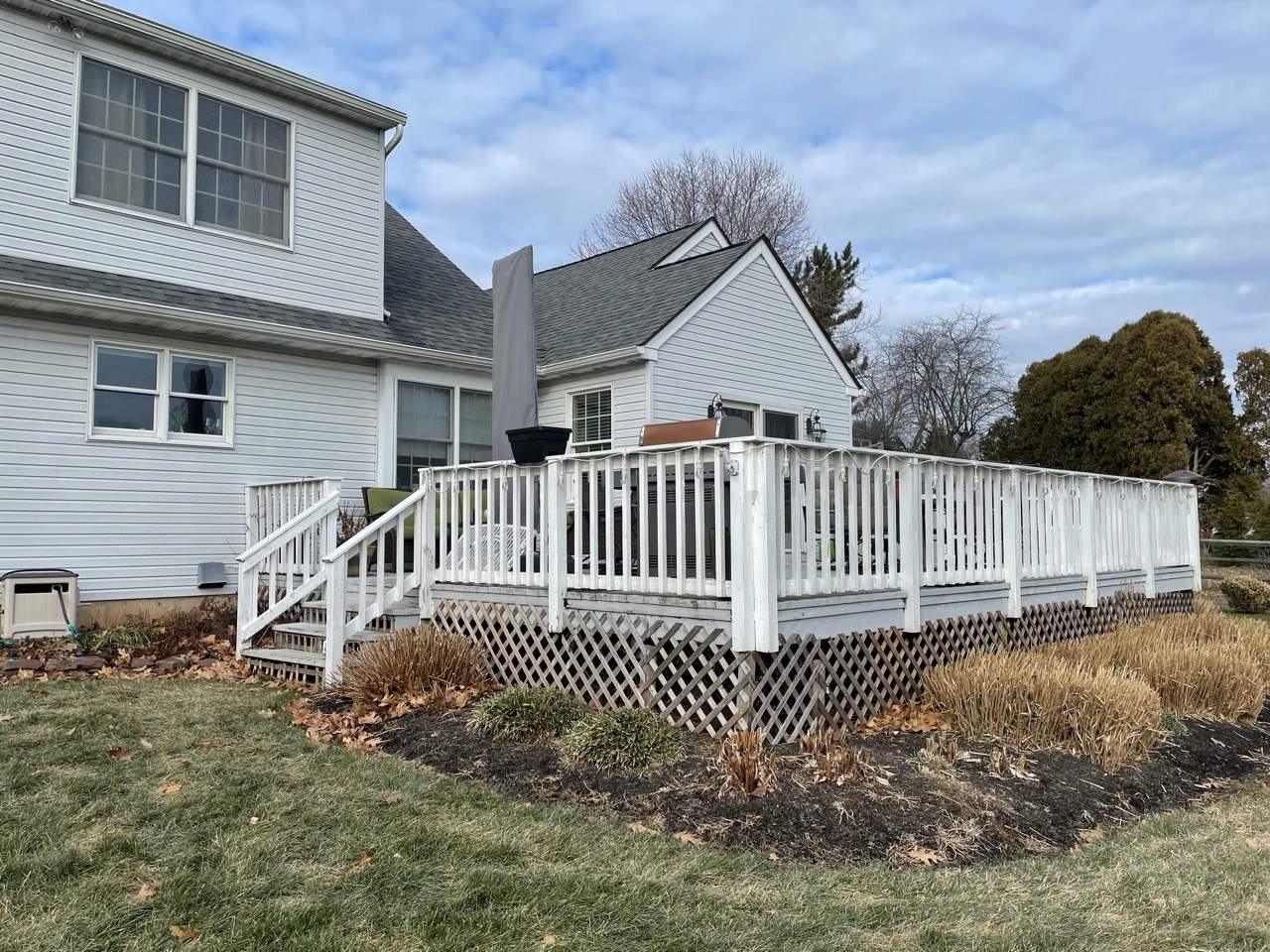 New deck With A frame porch In Morrisville PA by deck guardian