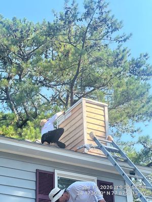 Wilmington Chimney Chase Repair and Exterior Panel Replacement