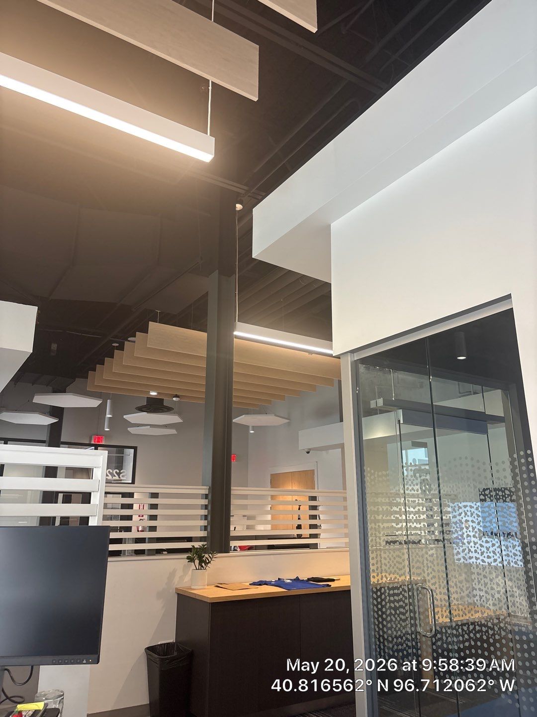 Modern Office Interior Build Out with Acoustic Ceilings in Lincoln by CompanyCam Sales Demo