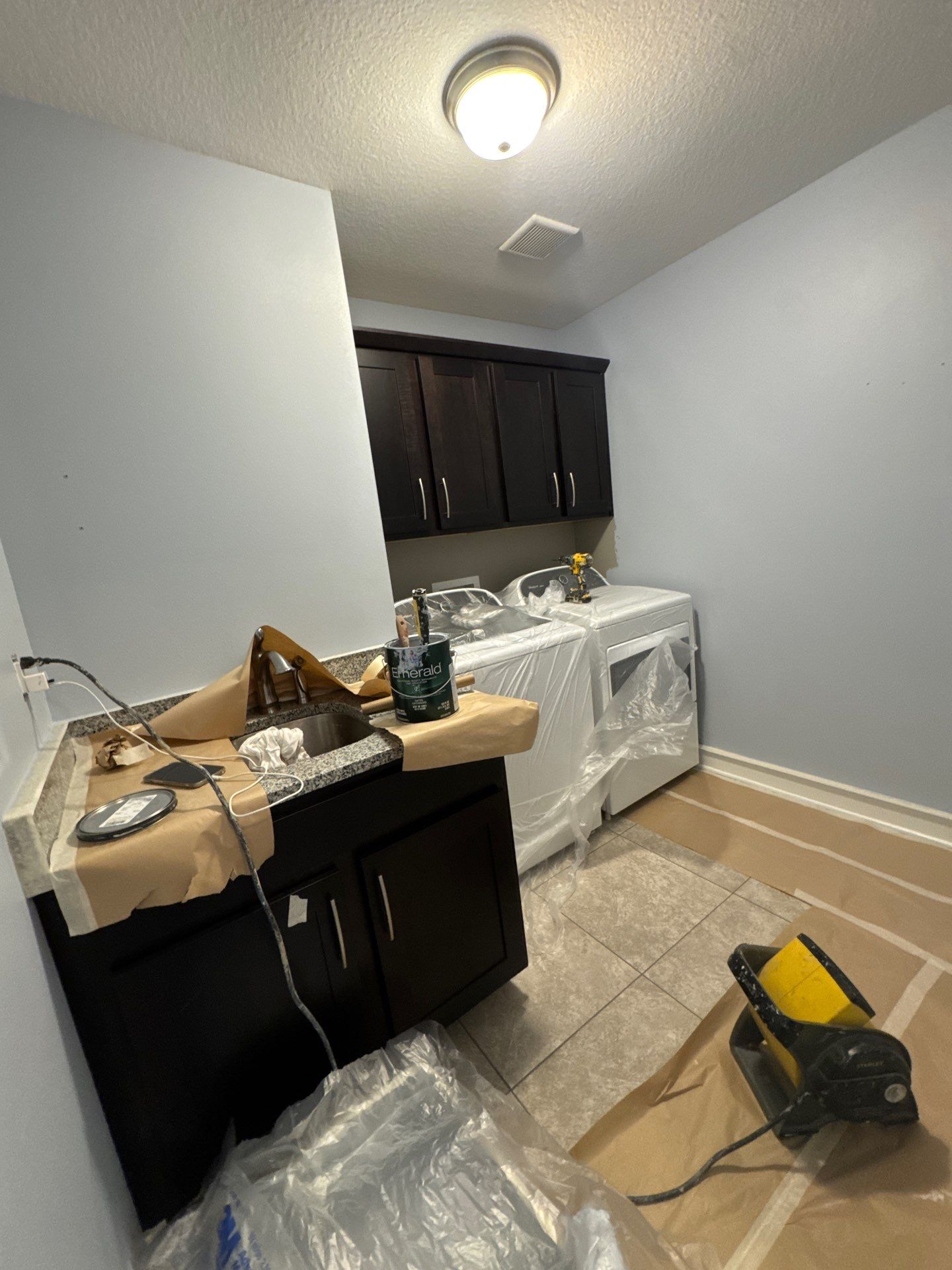 Residential Interior Repaint Color Change on Walls and Cabinets by Midwest Paint LLC
