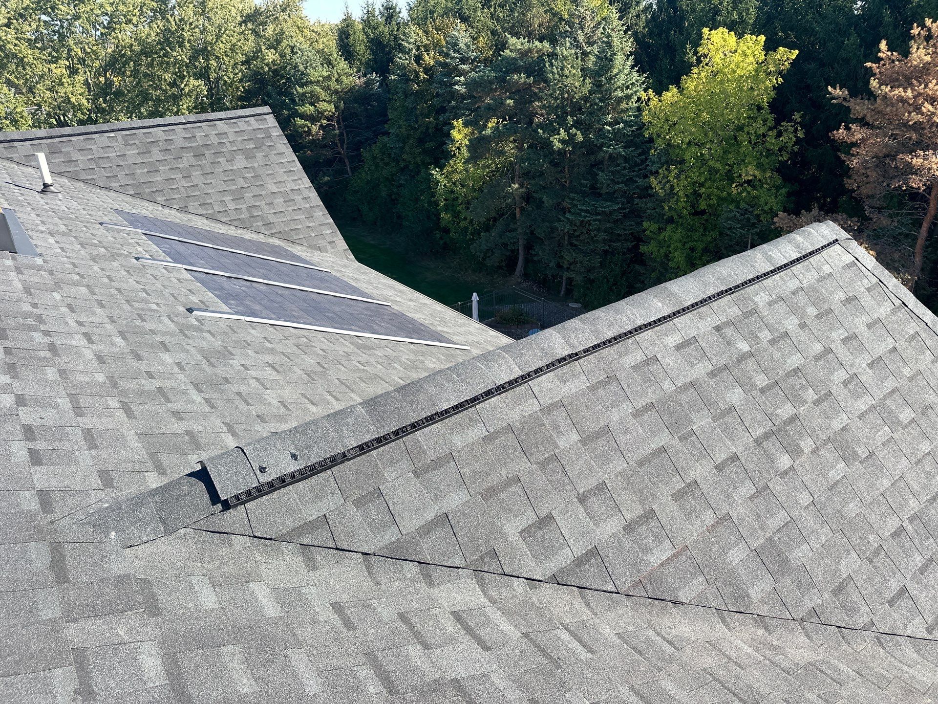 GAF Timberline Solar Roof Installation in Pittsford, NY by American Home Contractors