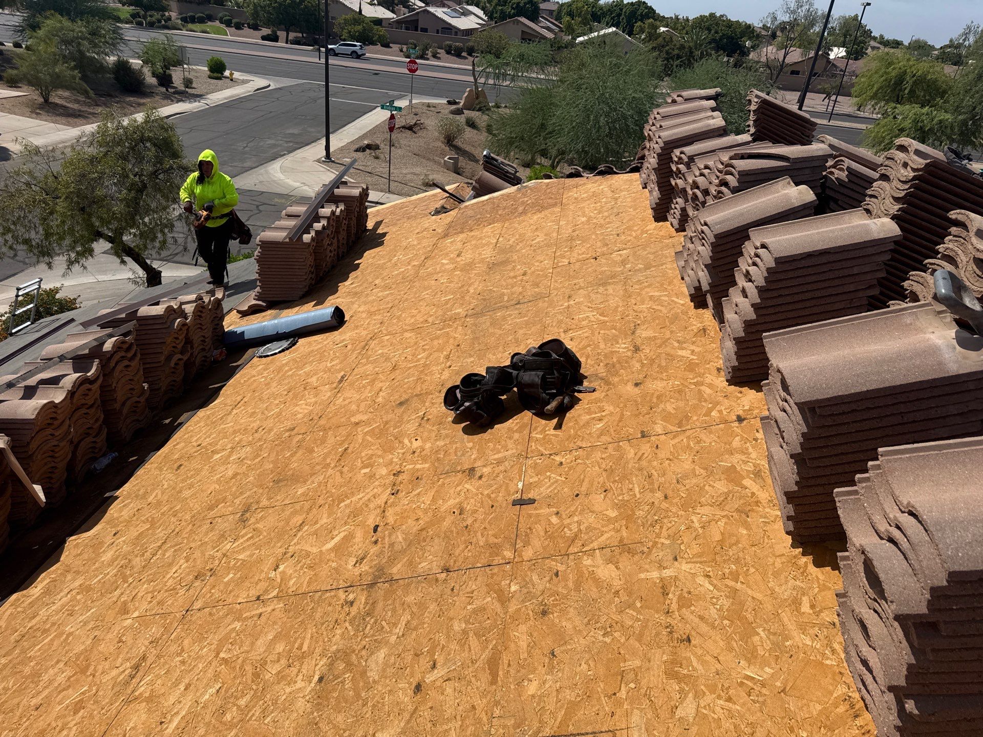 Tile Roof Underlayment Replacement and Structural Repair in Gilbert by APM Builders LLC
