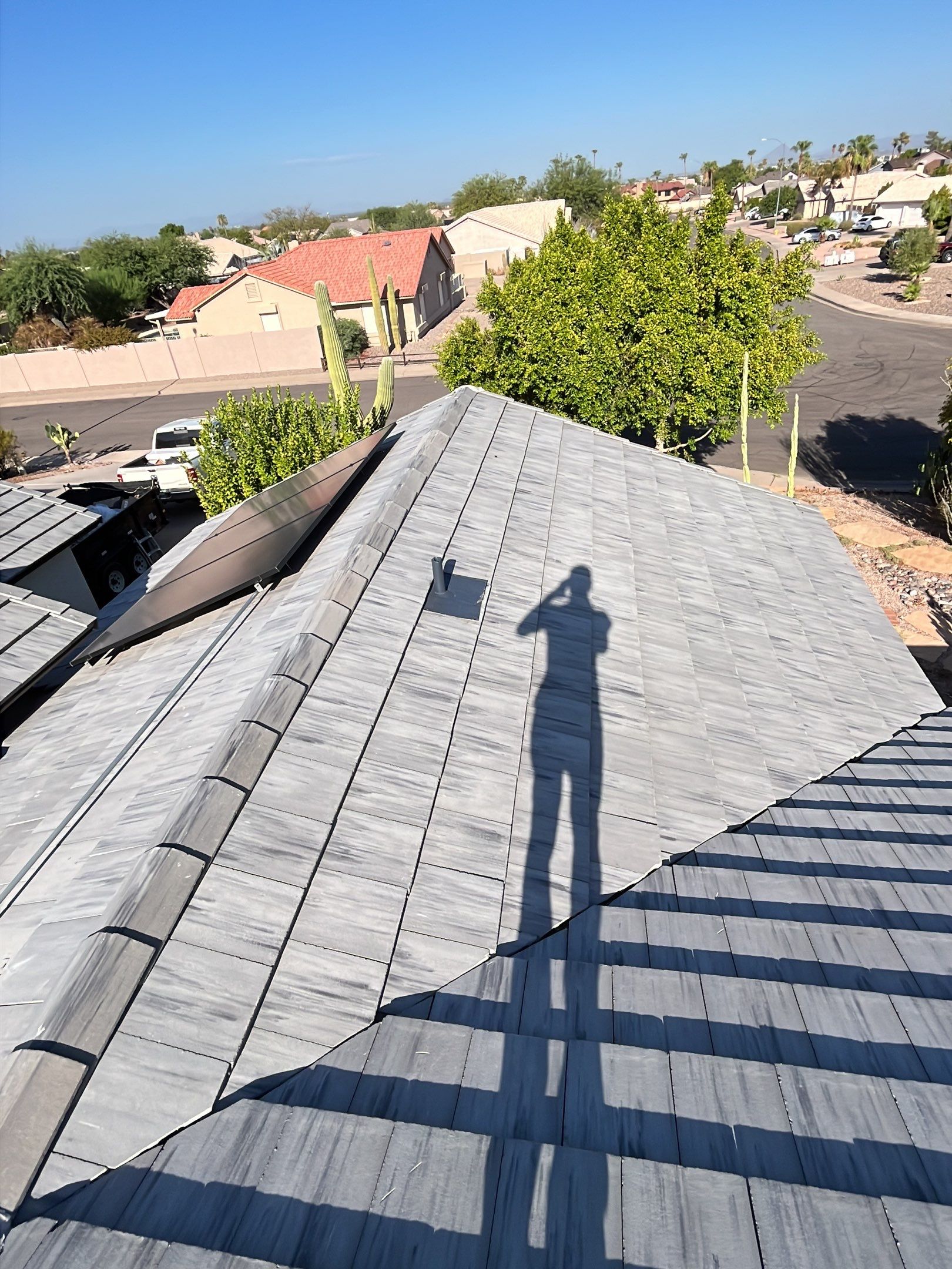 Sterling Gray Concrete Tile by Reimagine Roofing