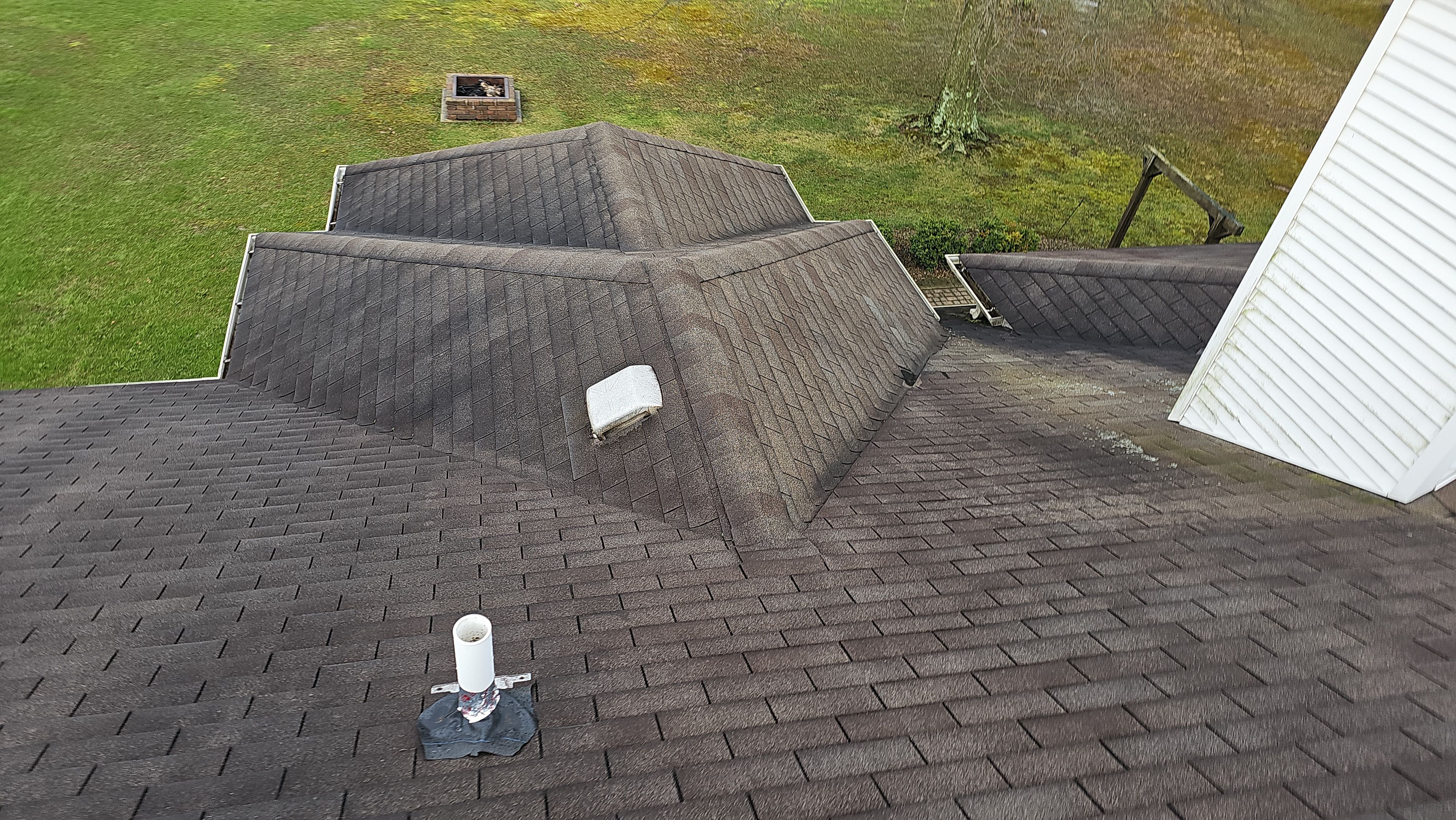 Atlas Pinnacle, Color, Weathered Wood, Drip Edge, Color, Royal Brown by Eagle Eye Roofing
