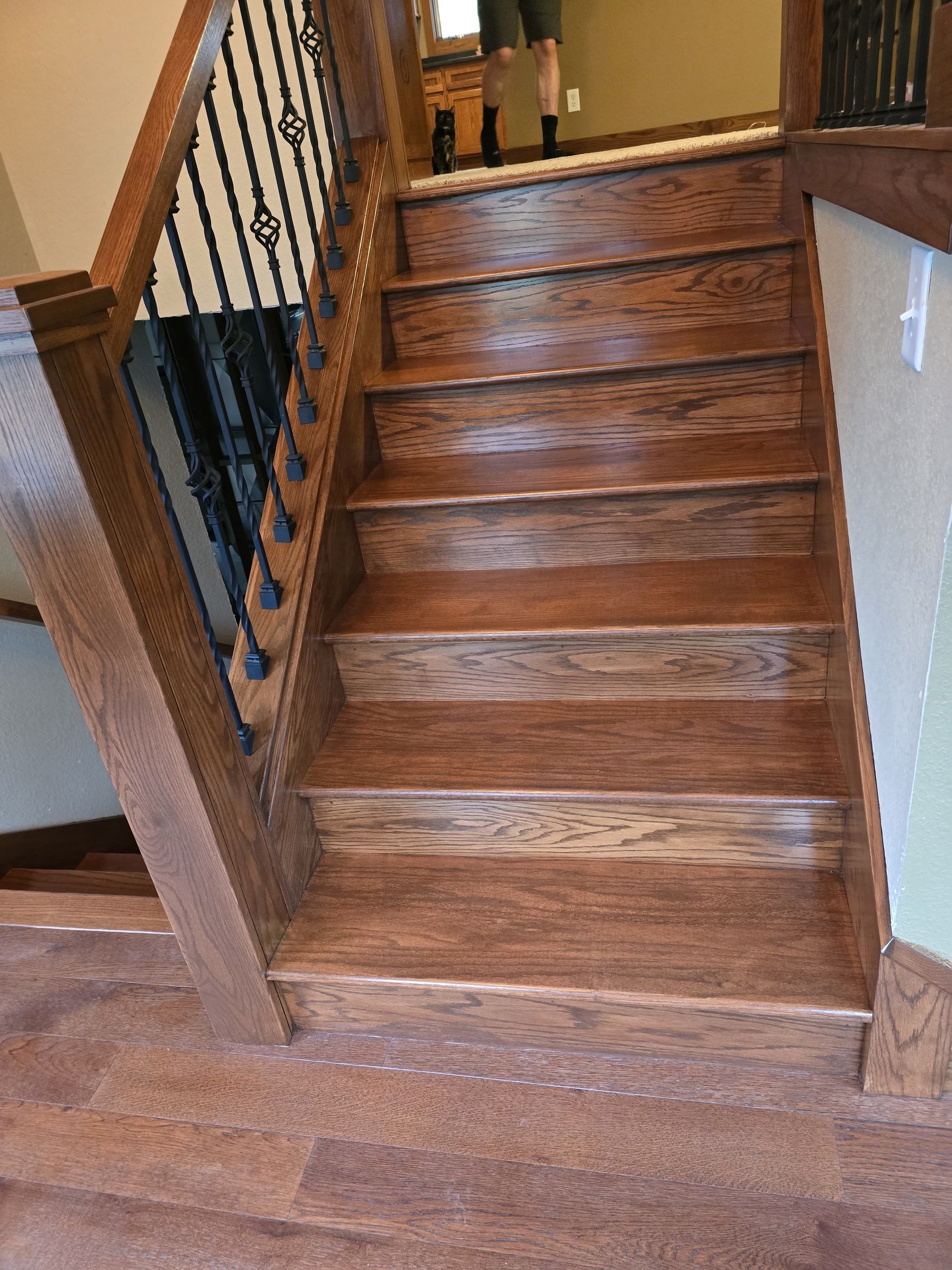 Stain, Lacquer and Seal New Steps by Midwest Paint LLC