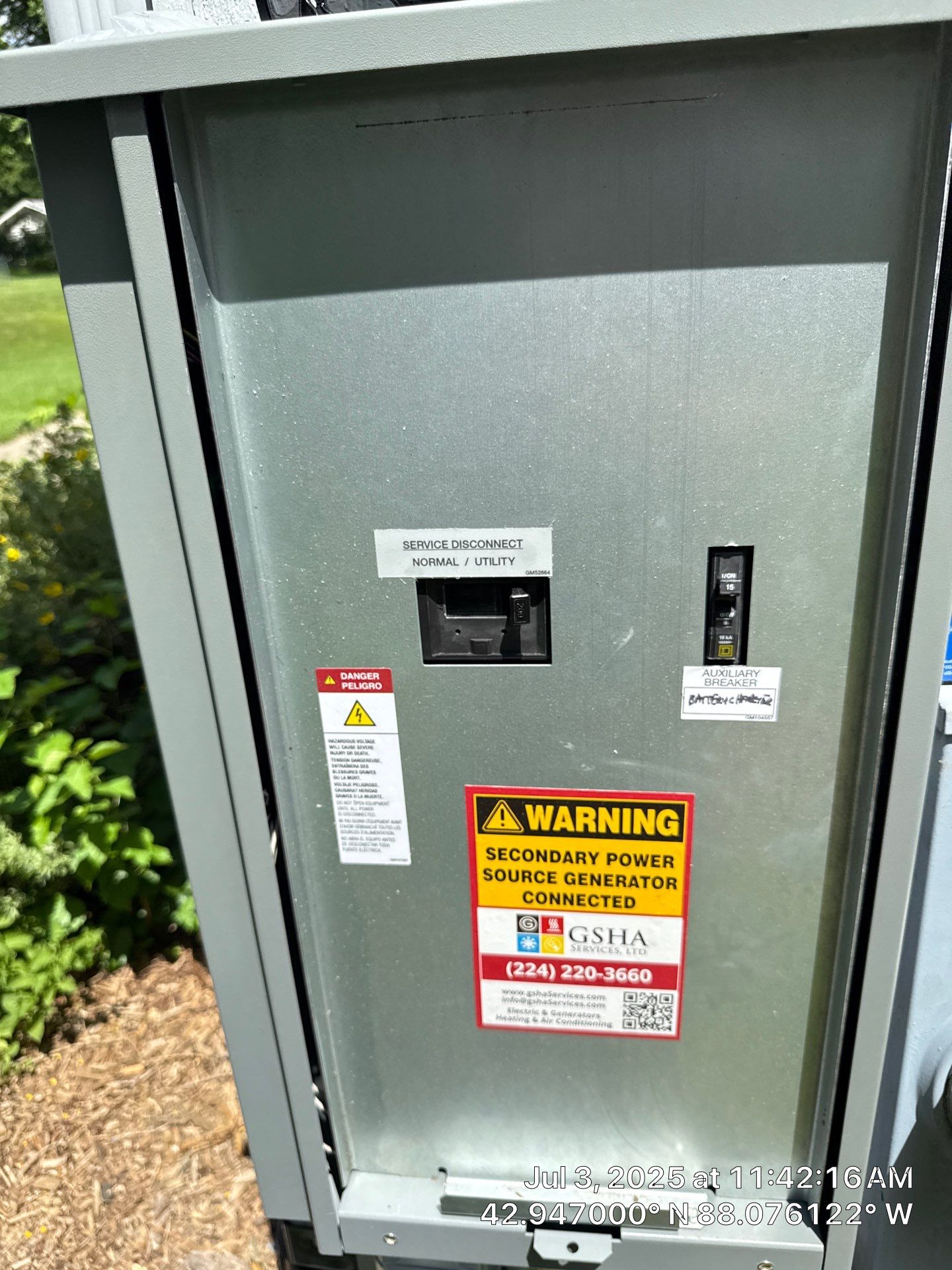 Kohler 26 kW Generator & 200 A Whole‑House Transfer Switch Installation – New Berlin, WI by GSHA Services LTD
