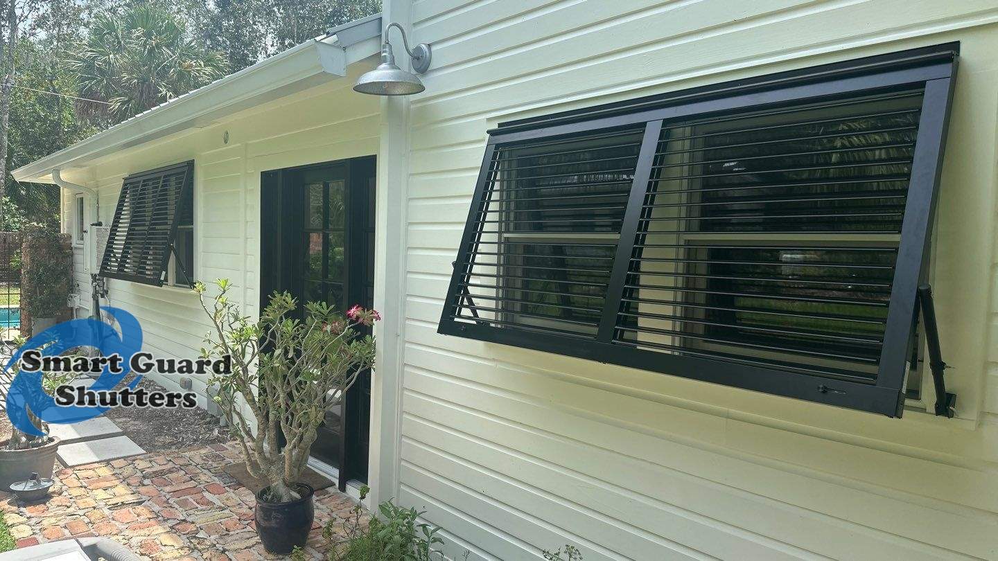 Hurricane Protection In Jet Black MATTE by Smart Guard Shutters