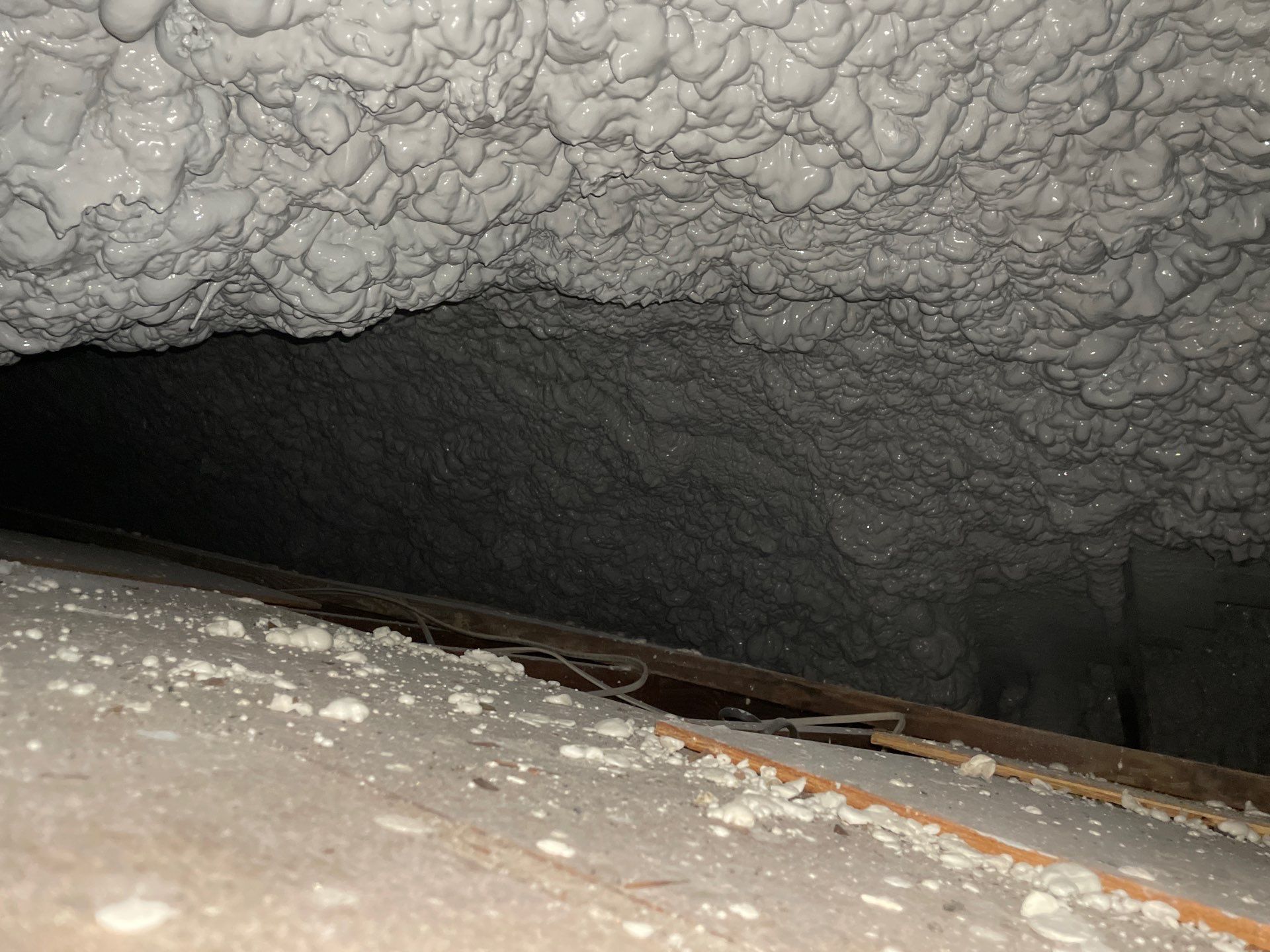 Attic Insulation using open cell spray foam by NYS Foam & Energy
