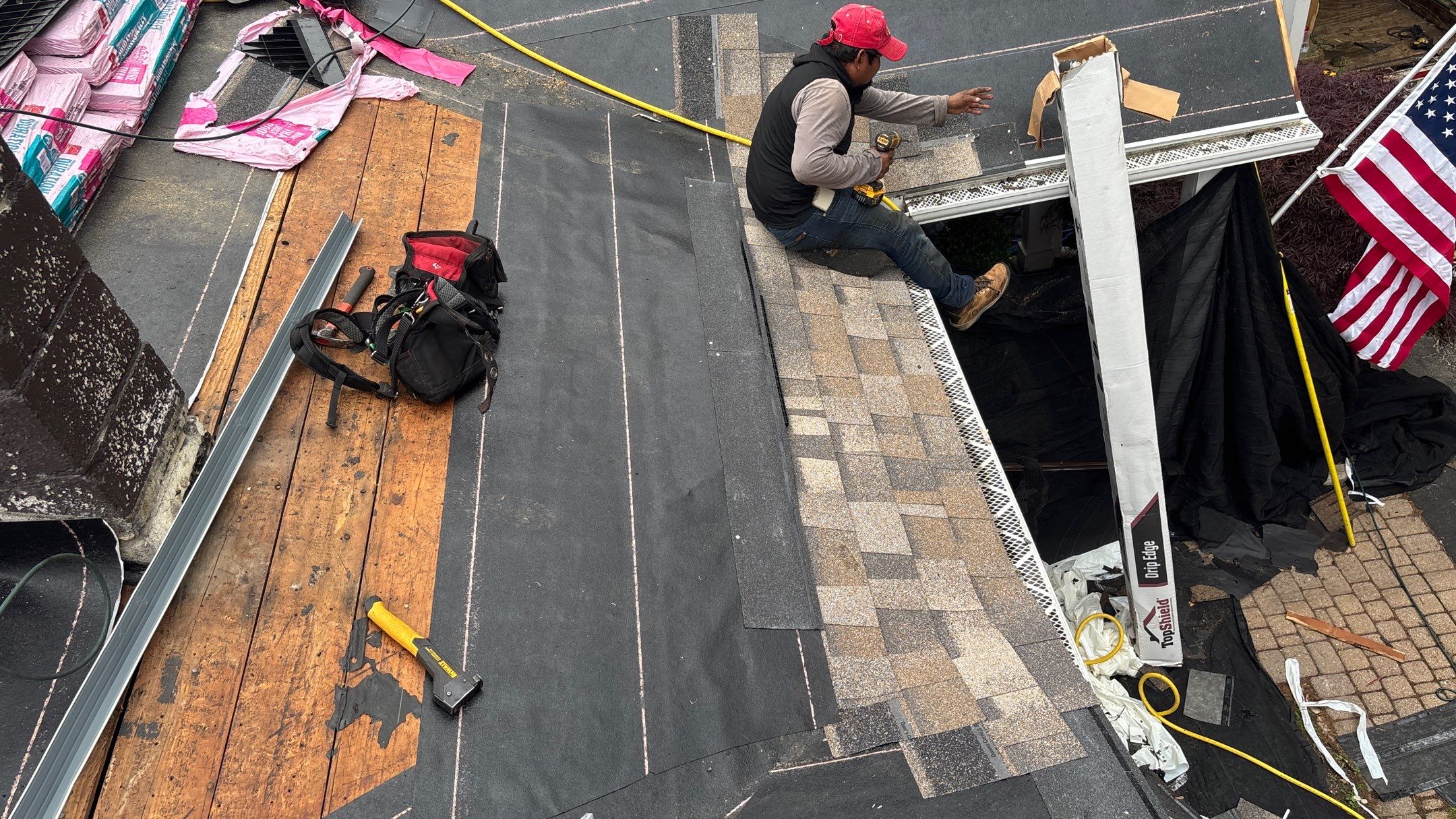 Roof Replacement using Owens Corning Sand Dune by 180 Contractors