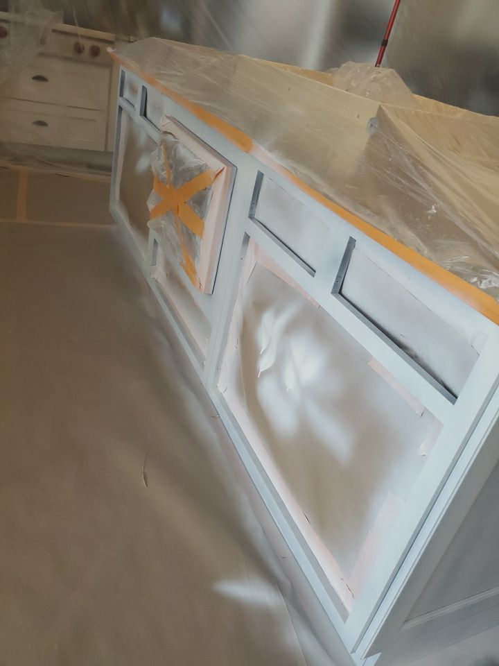 Kitchen Cabinets Refinished in Kendall Charcoal HC-166  by Spectrum Painting, LLC