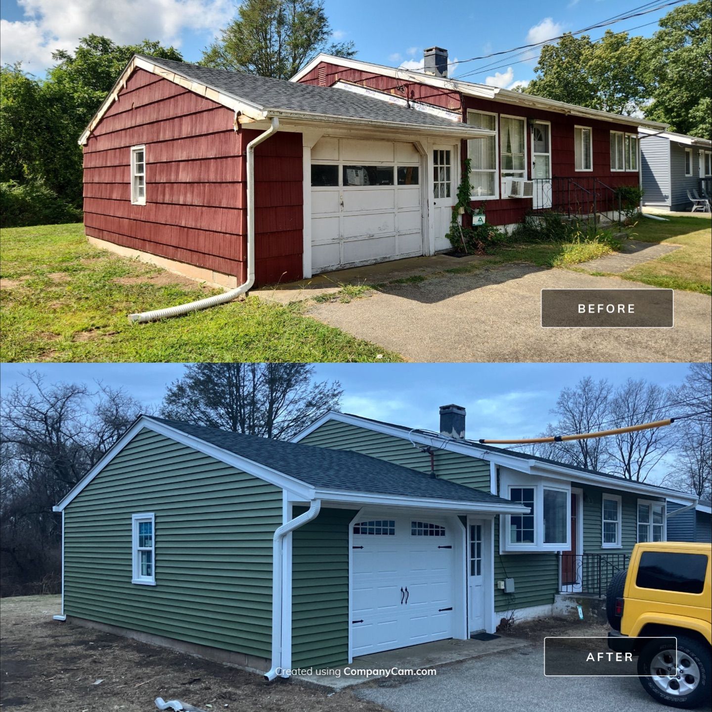 Beautiful Siding Transformation with Cert. Monogram D/4 Clapboard, Olive Grove by DiGiorgi Roofing and Siding Inc