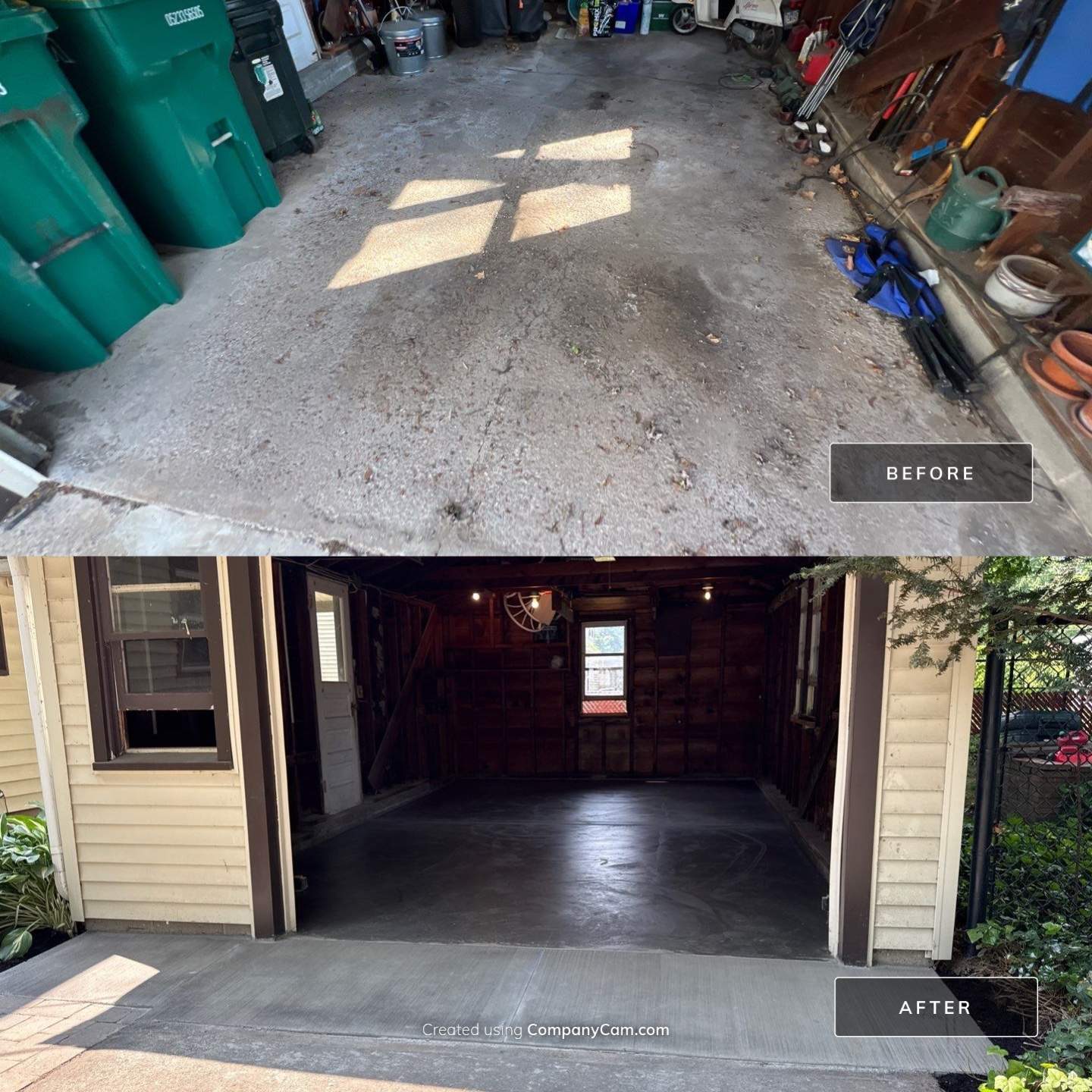 Concrete garage floor replacement by NG Masonry & Construction LLC