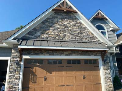Garage Metal Roof using Standing Seam Metal
