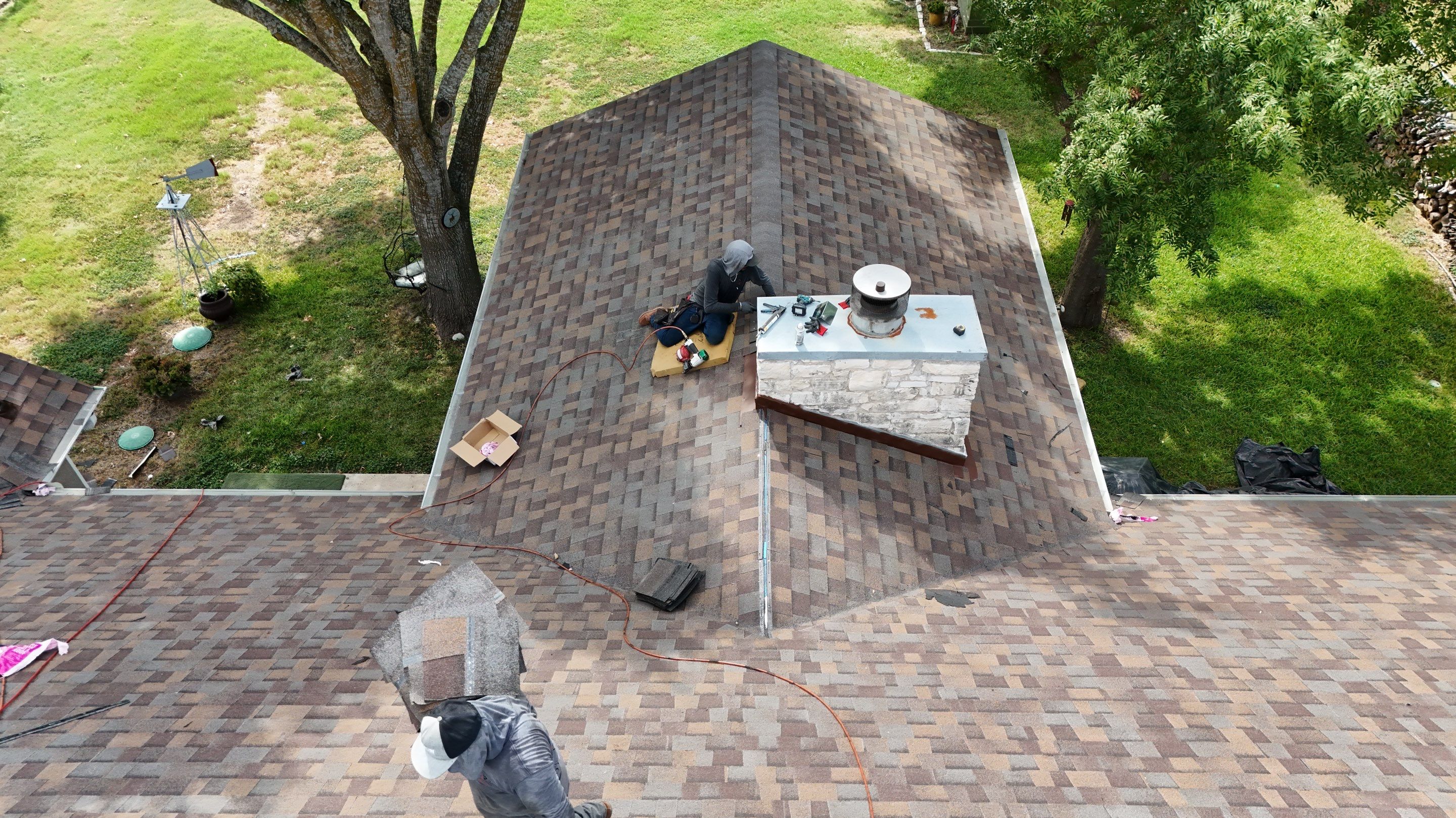 Replacement using Owens Corning - Duration - Teak by Action Exteriors Austin