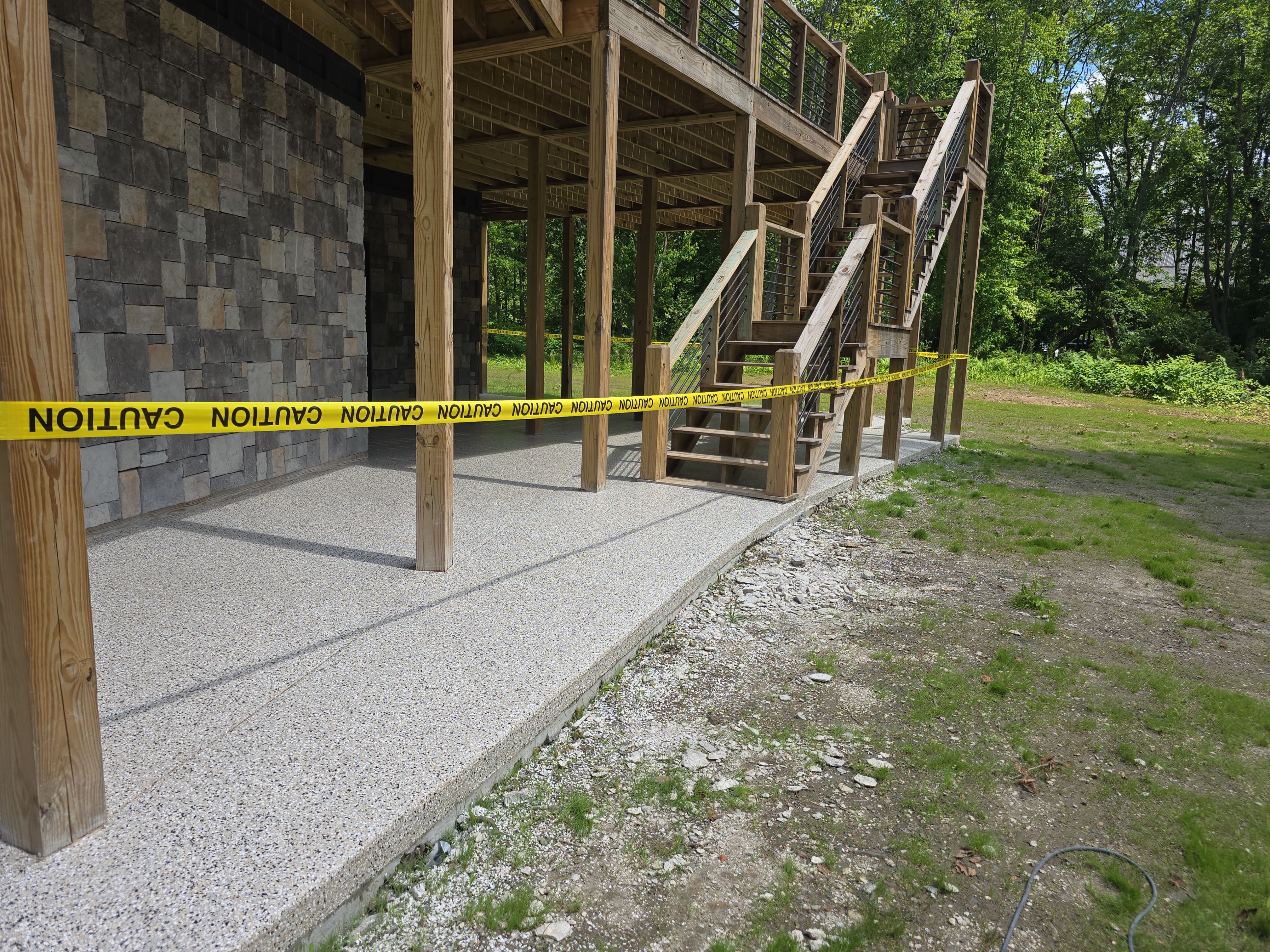 Patio fully transformed using Cabin Fever! by Elite Floor Solutions