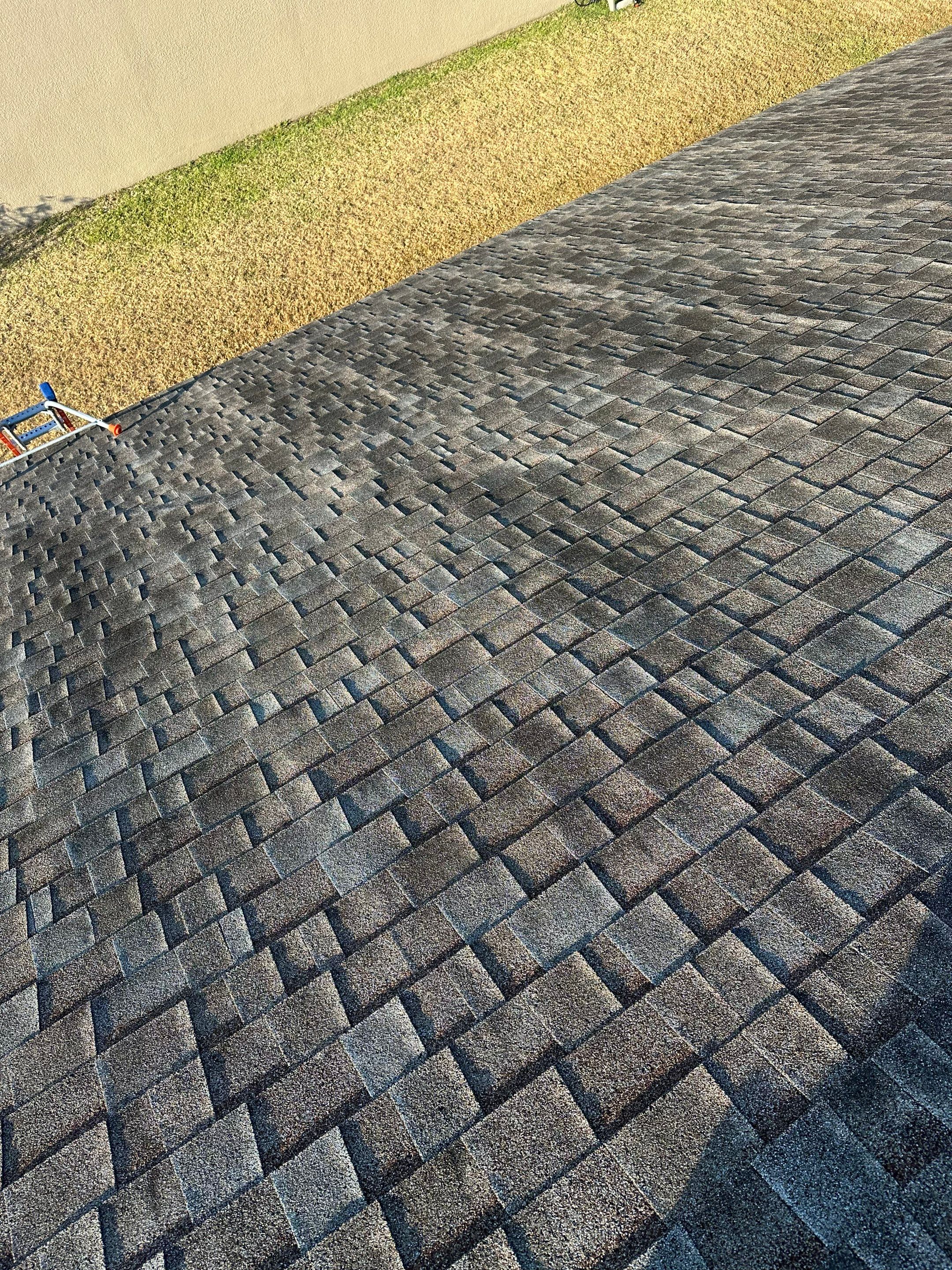 Asphalt Shingle Roof Soft Wash Cleaning & Concrete Pressure Washing in CopperStone Community, Parrish, FL by Sunshine AquaWash