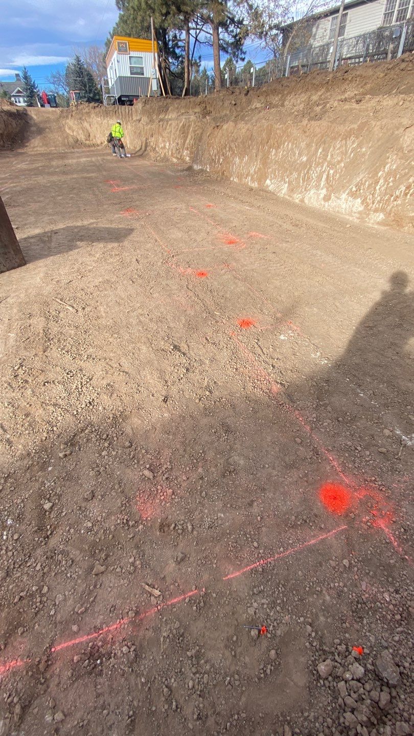 Layout Caissons for Franklin by Cain Construction 