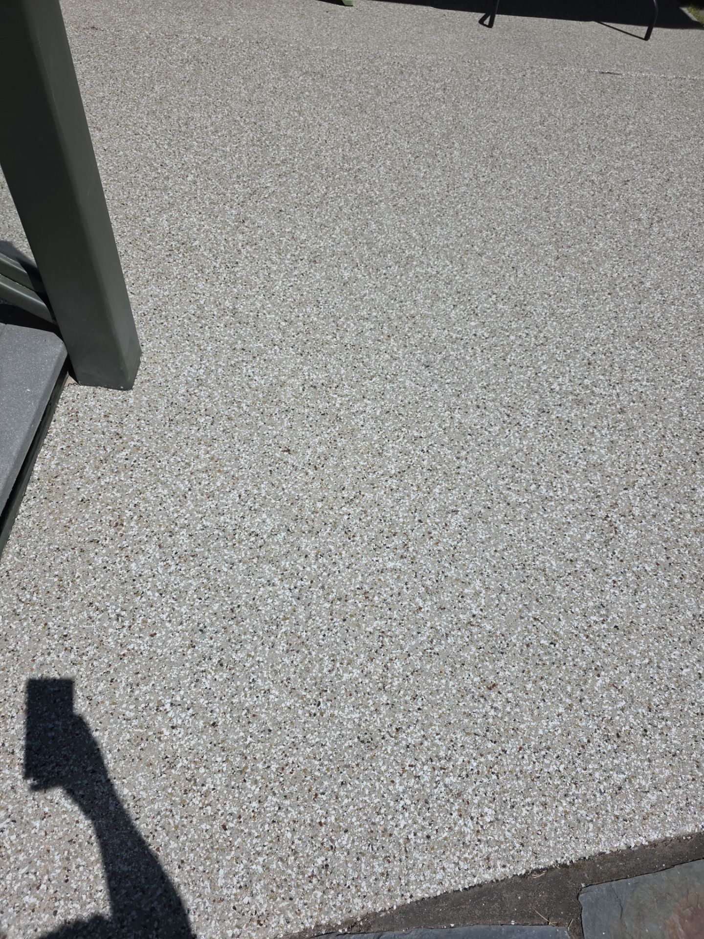 Patio Transformation using Pebble Beach by Croc Coatings, LLC