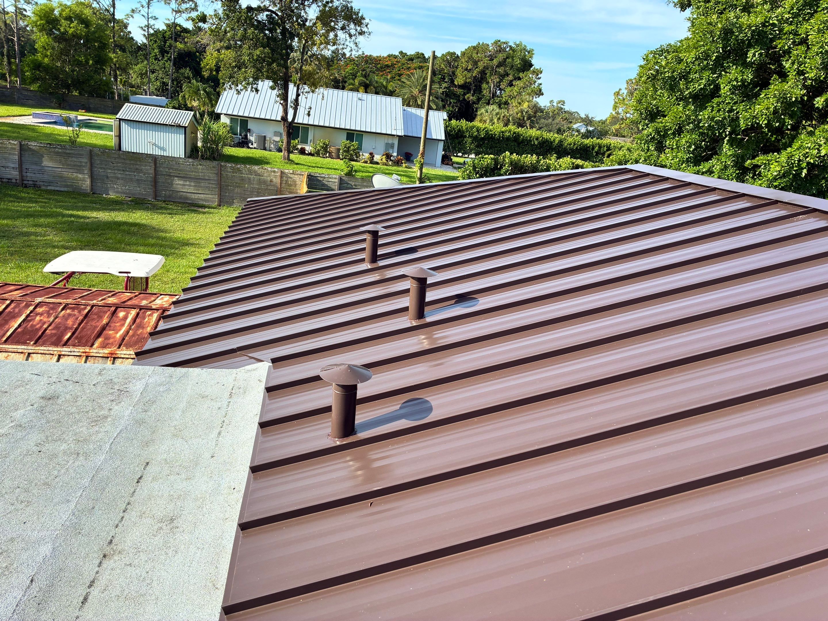 24ga 1.5" Mechanical Seam Mansard Brown  by Total Roofing System The Metal Roof Experts