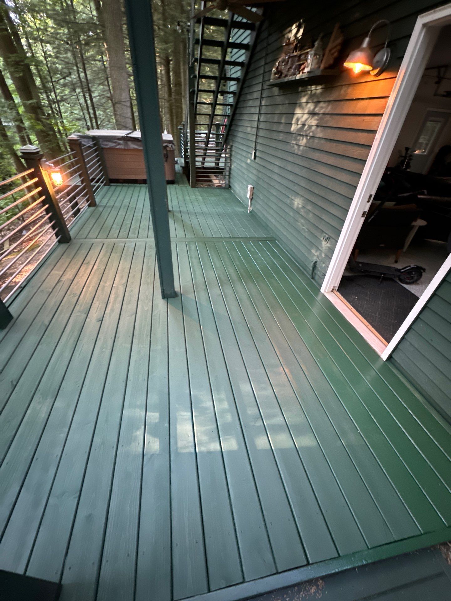 Solid staining decking and stairs. by Gordon Painting