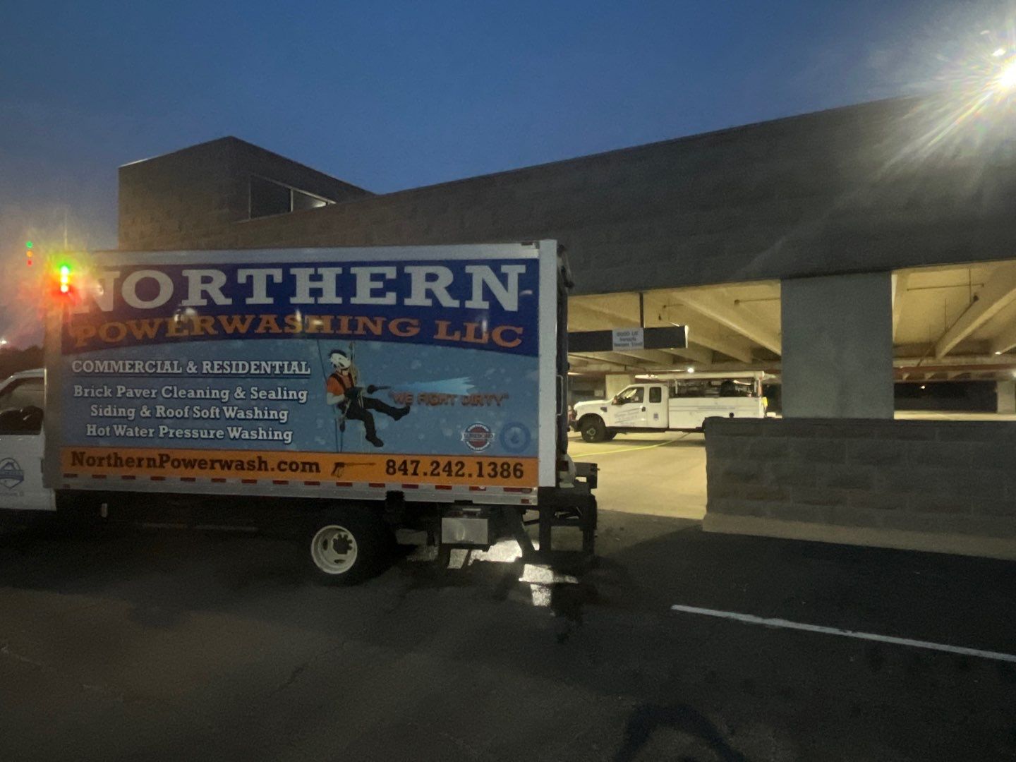 Downers Grove, Parking garage by Northern Power Washing LLC.