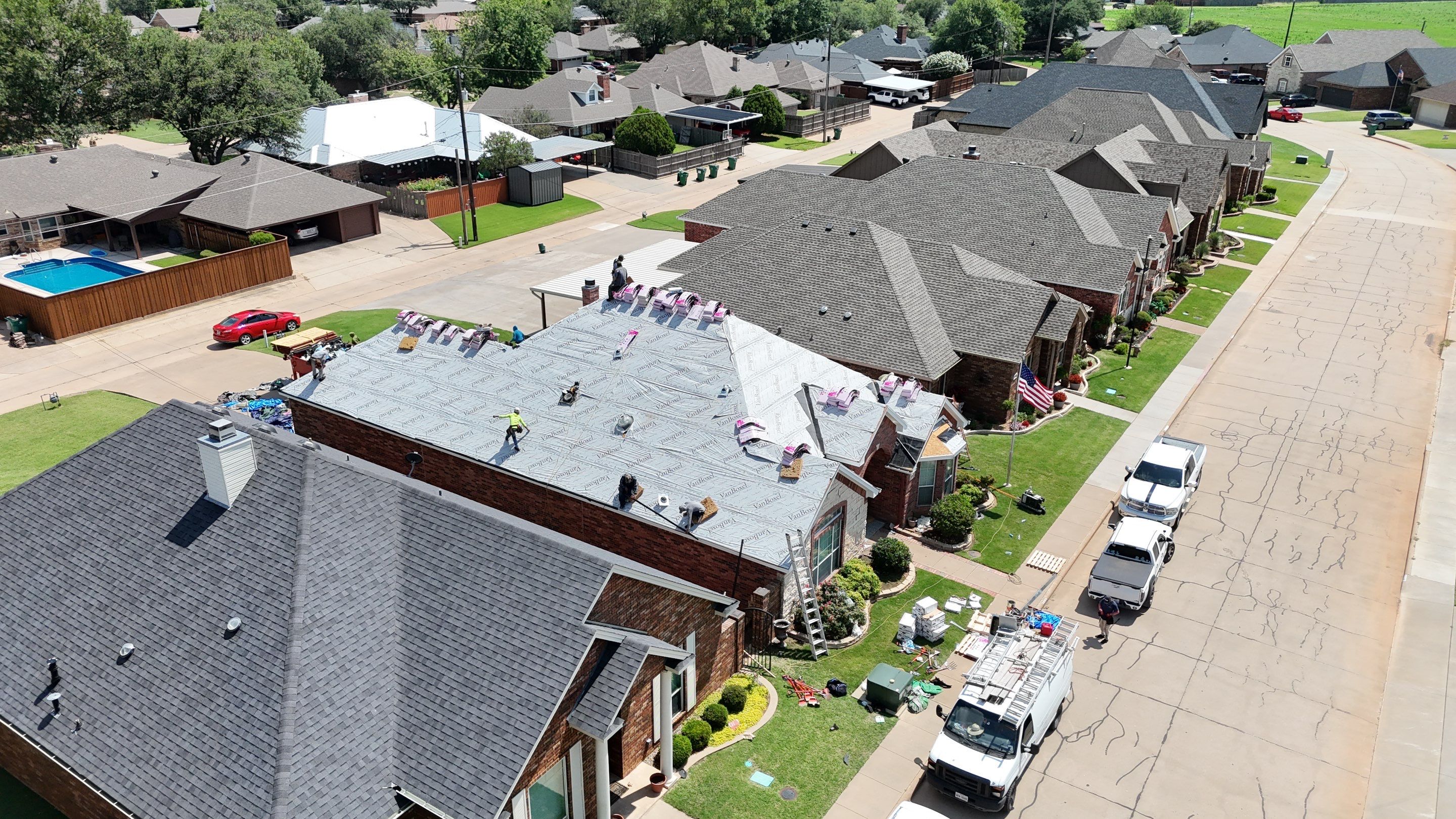 Burkburnett Roof Replacement Featuring Owens Corning Onyx Black Shingles by Shearman Roofing & Construction