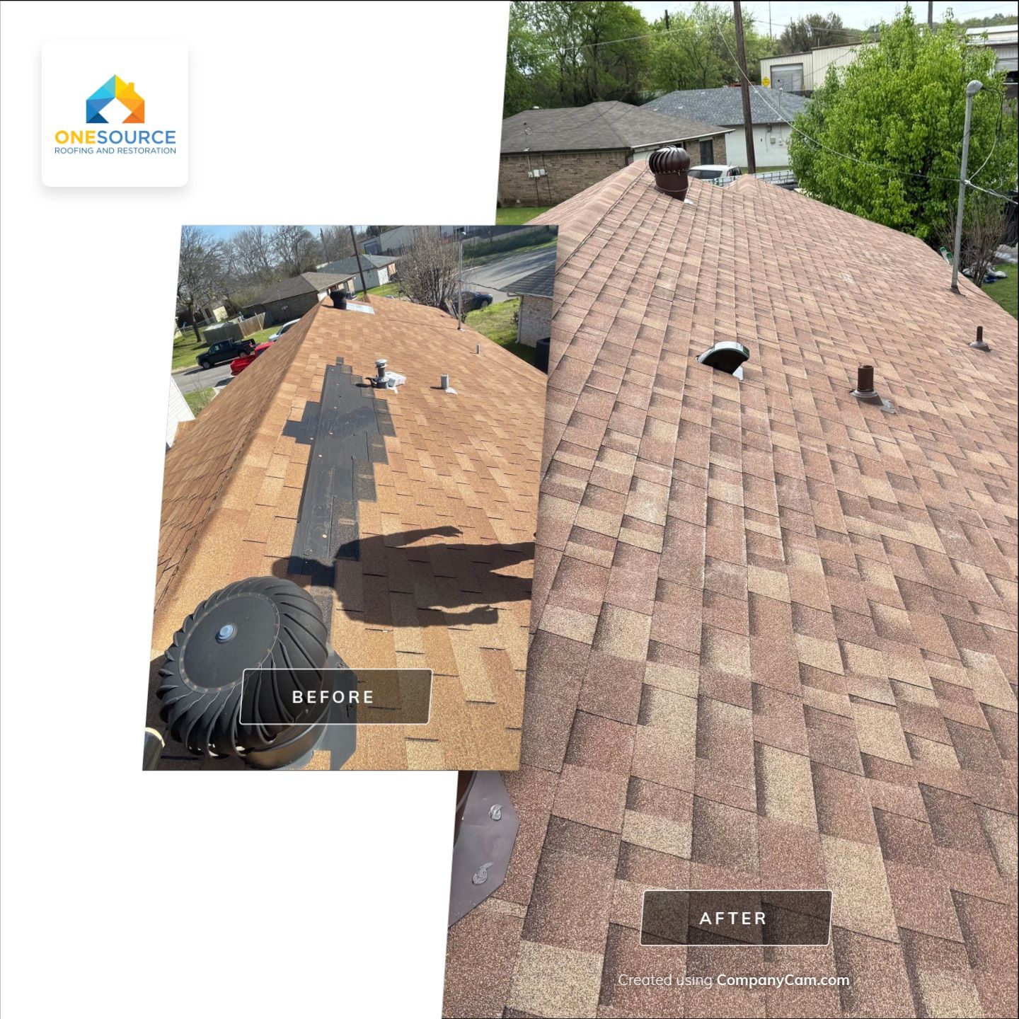 Residential Roofing Installation using Malarkey Highlander Sienna Blend by OneSource Roofing and Restoration
