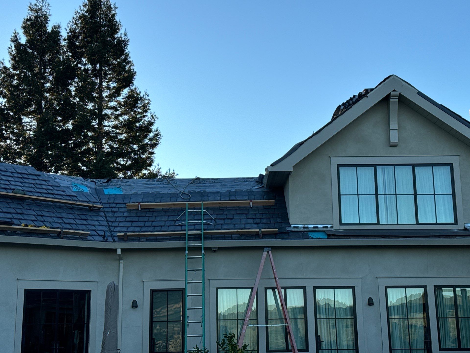 Residential Roofing Installation using Slate by Acker Roofing