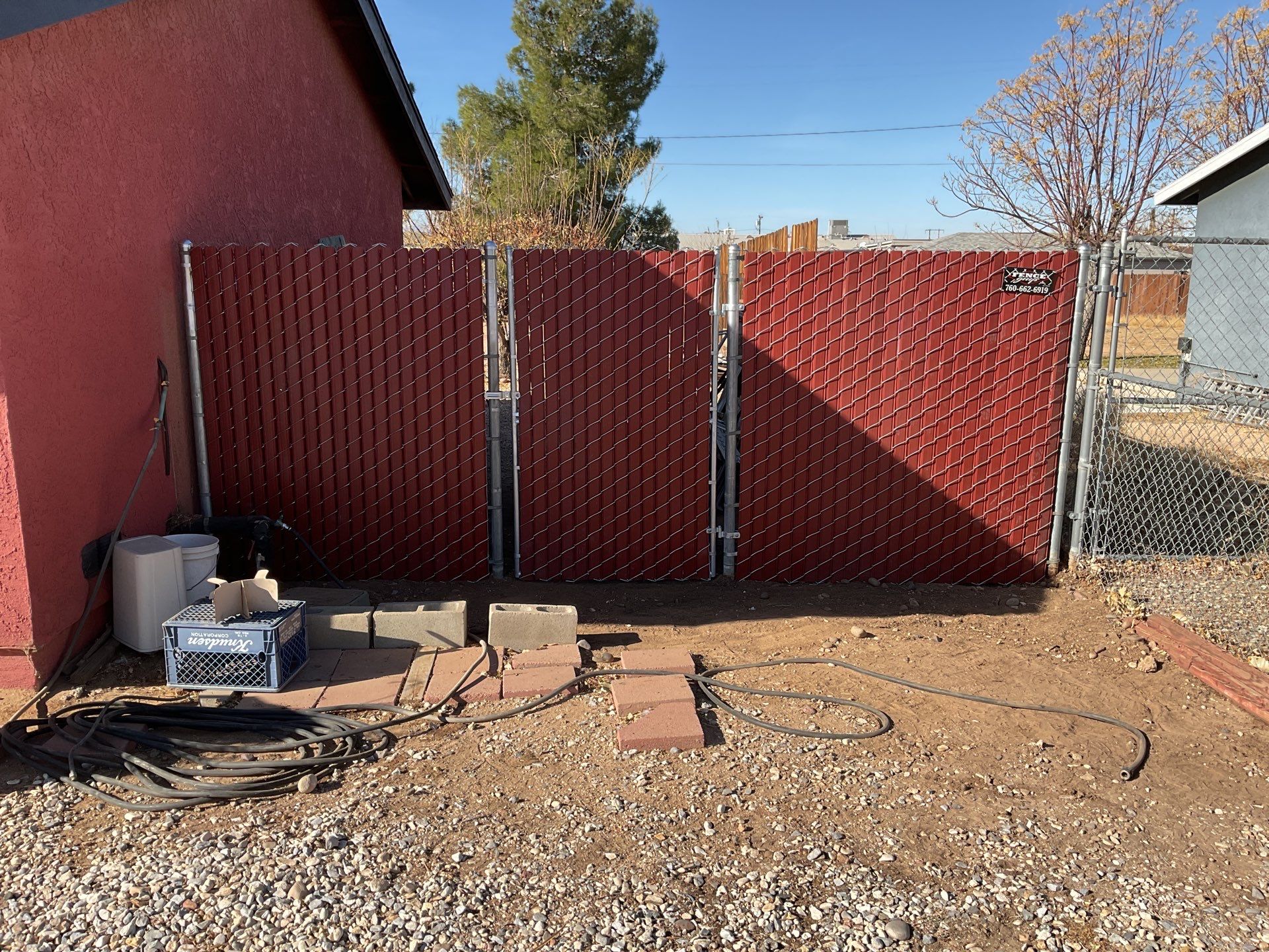 Fence Installation using Privacy chain link by Fence Guys Inc.