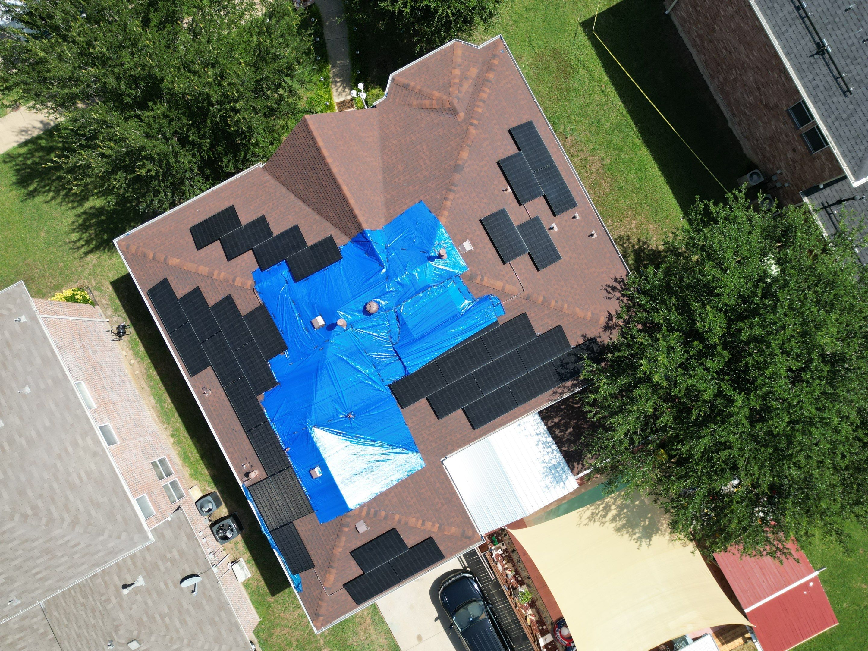 Tarps Dallas  using TARP BLUE by V General Contractors 